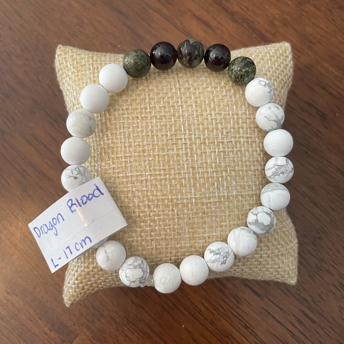 Howlite + Dragon Blood Jasper Bracelets