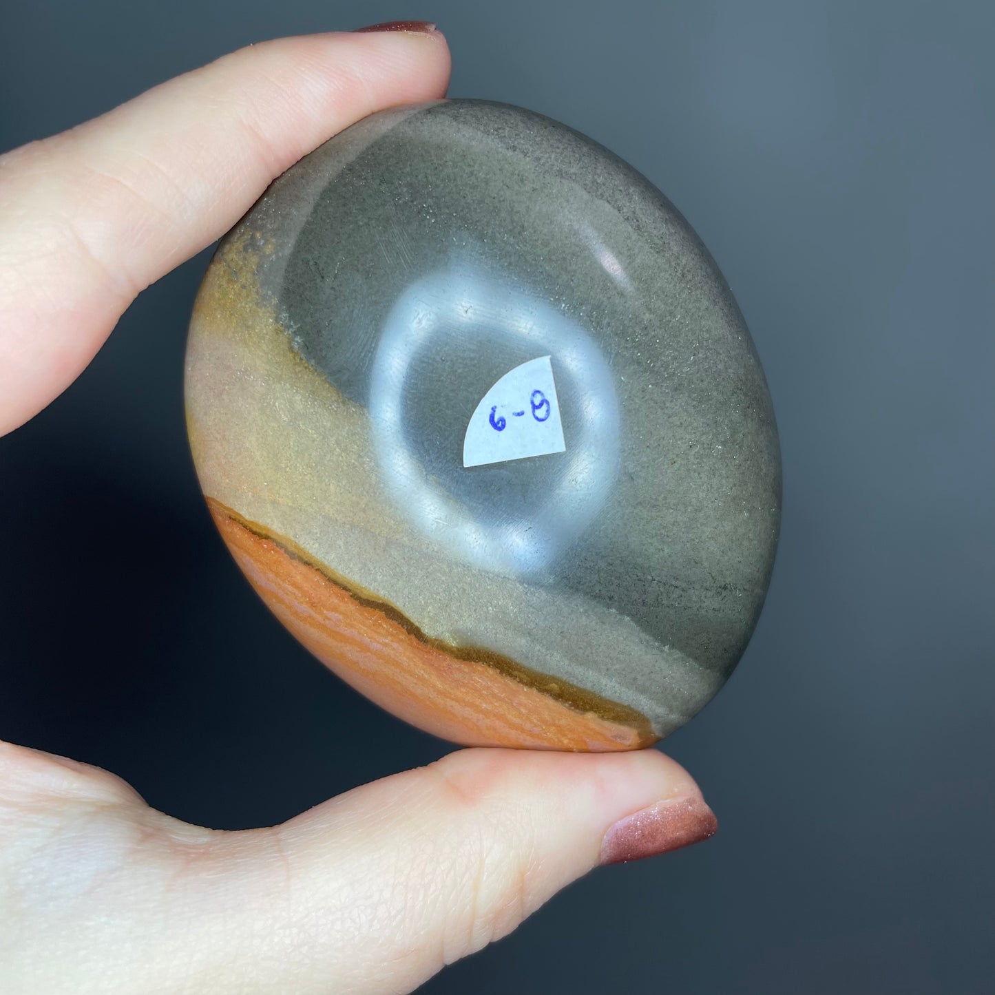 Polychrome Jasper Palm Stones ($5-6)