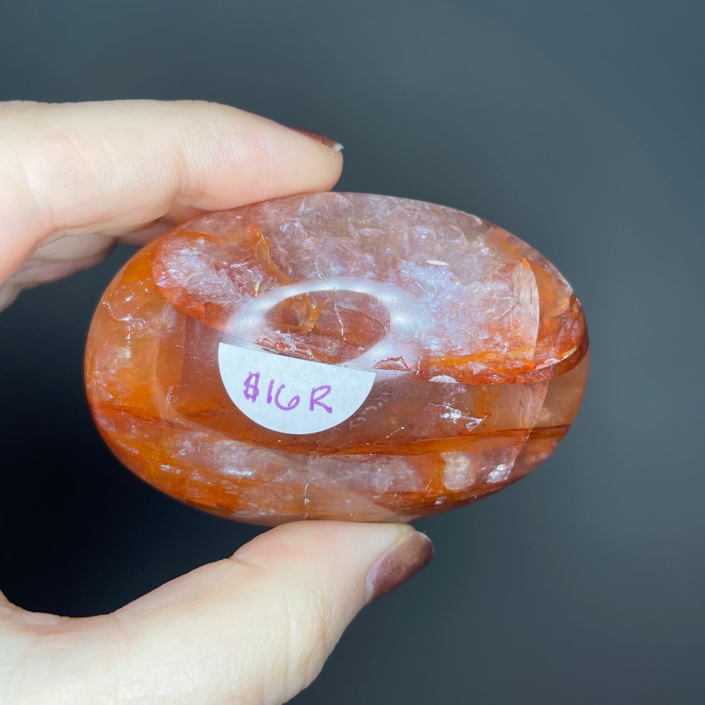 Red Hematoid Quartz Palm Stones