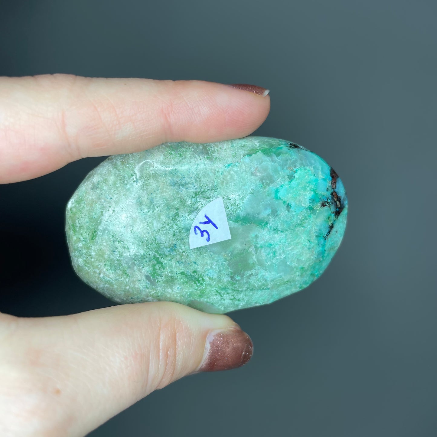 Shattuckite Palm Stones