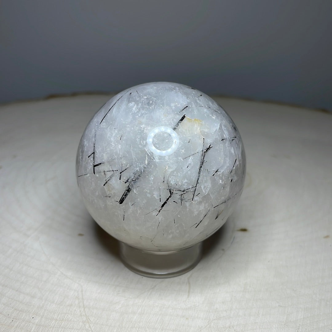 Black Tourmaline in Quartz Sphere