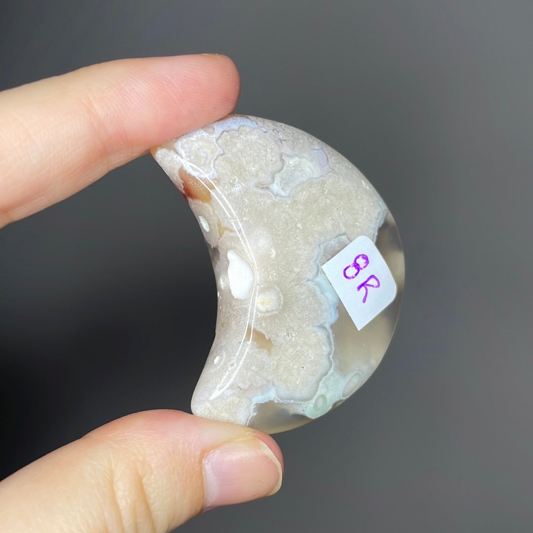 Flower Agate Moons