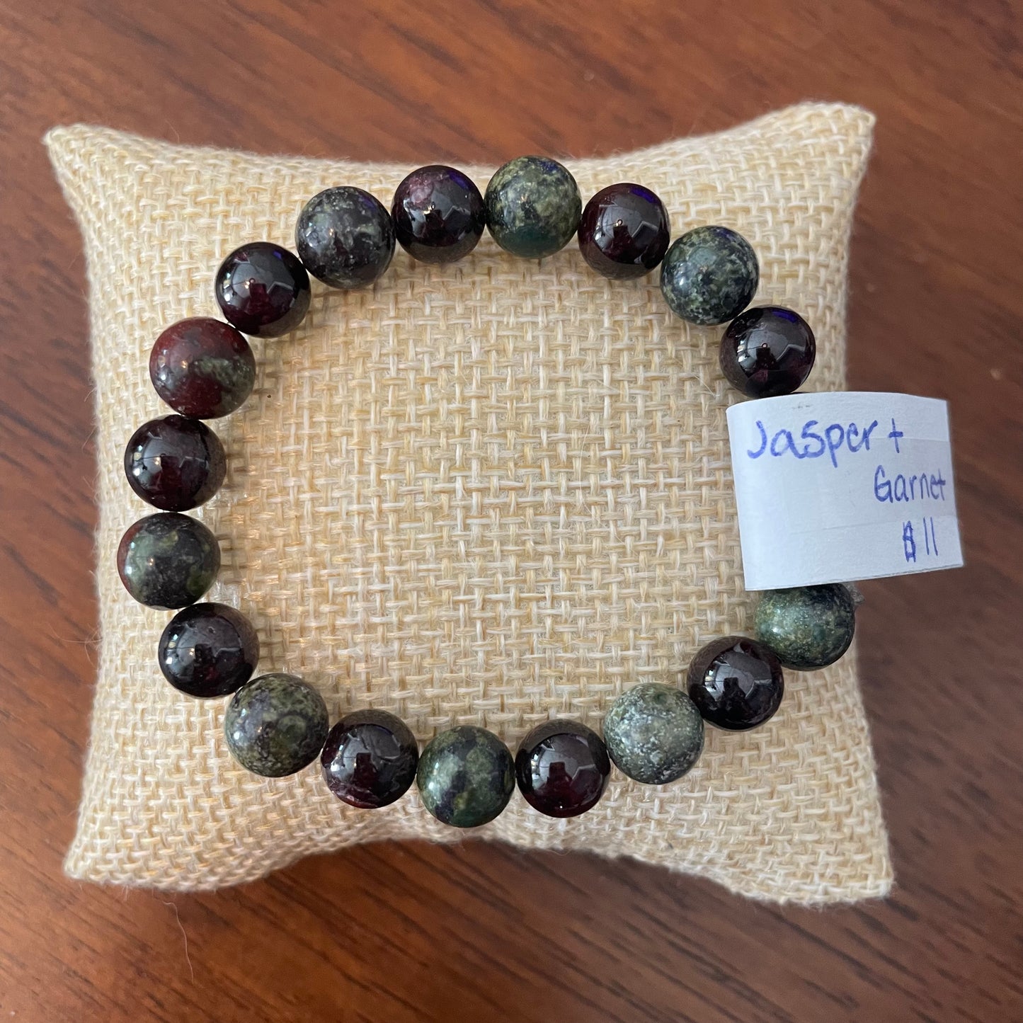 Dragon Blood Jasper + Garnet Bracelet
