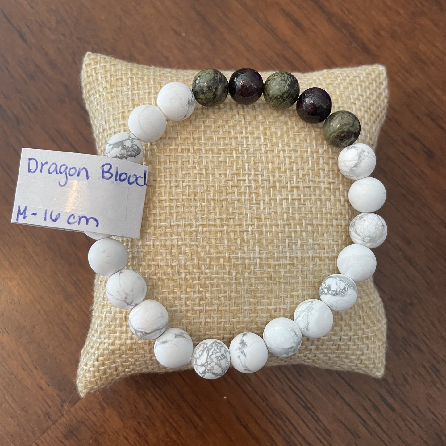 Howlite + Dragon Blood Jasper Bracelets