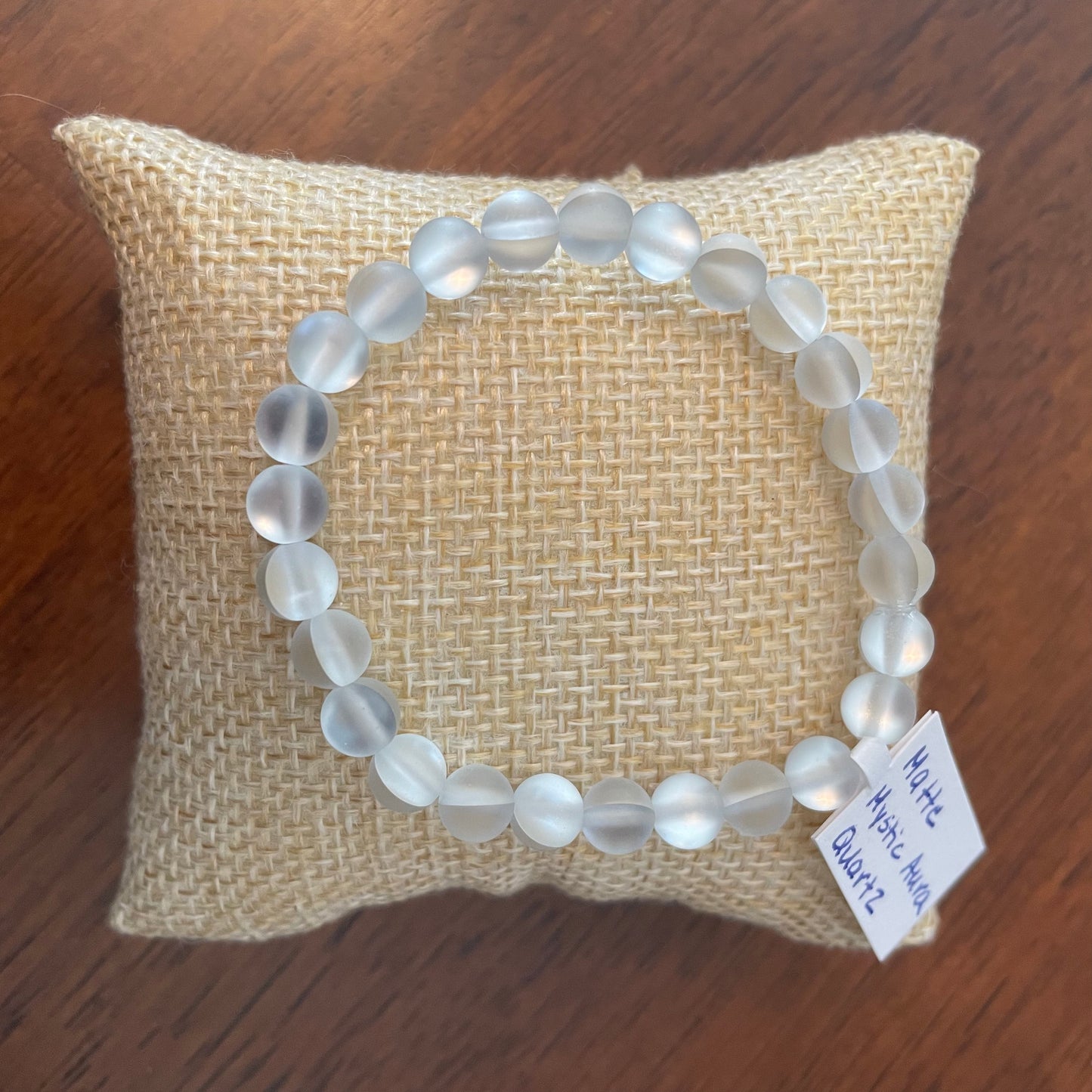 Matte Mystic Aura Quartz Bracelet