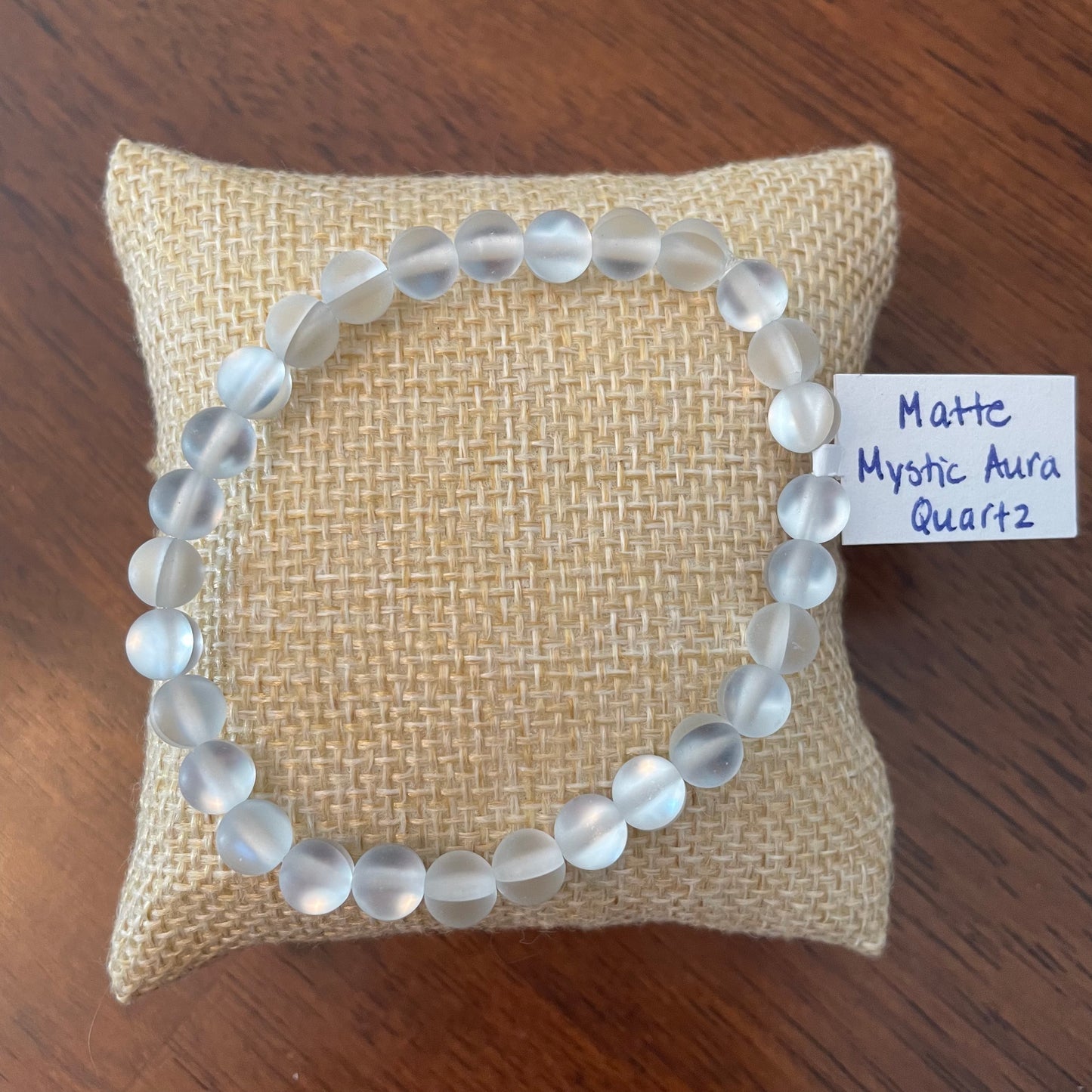 Matte Mystic Aura Quartz Bracelet