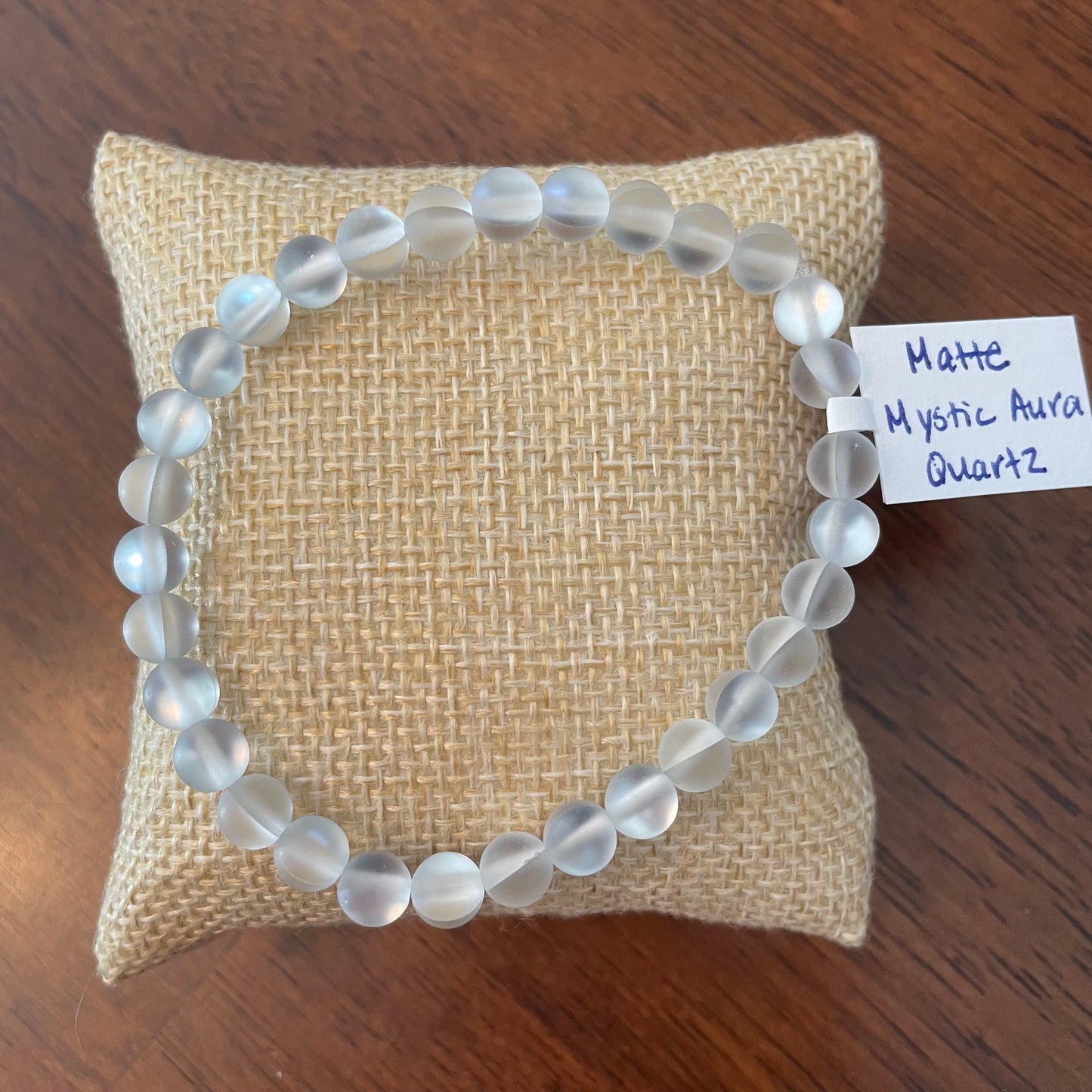 Matte Mystic Aura Quartz Bracelet