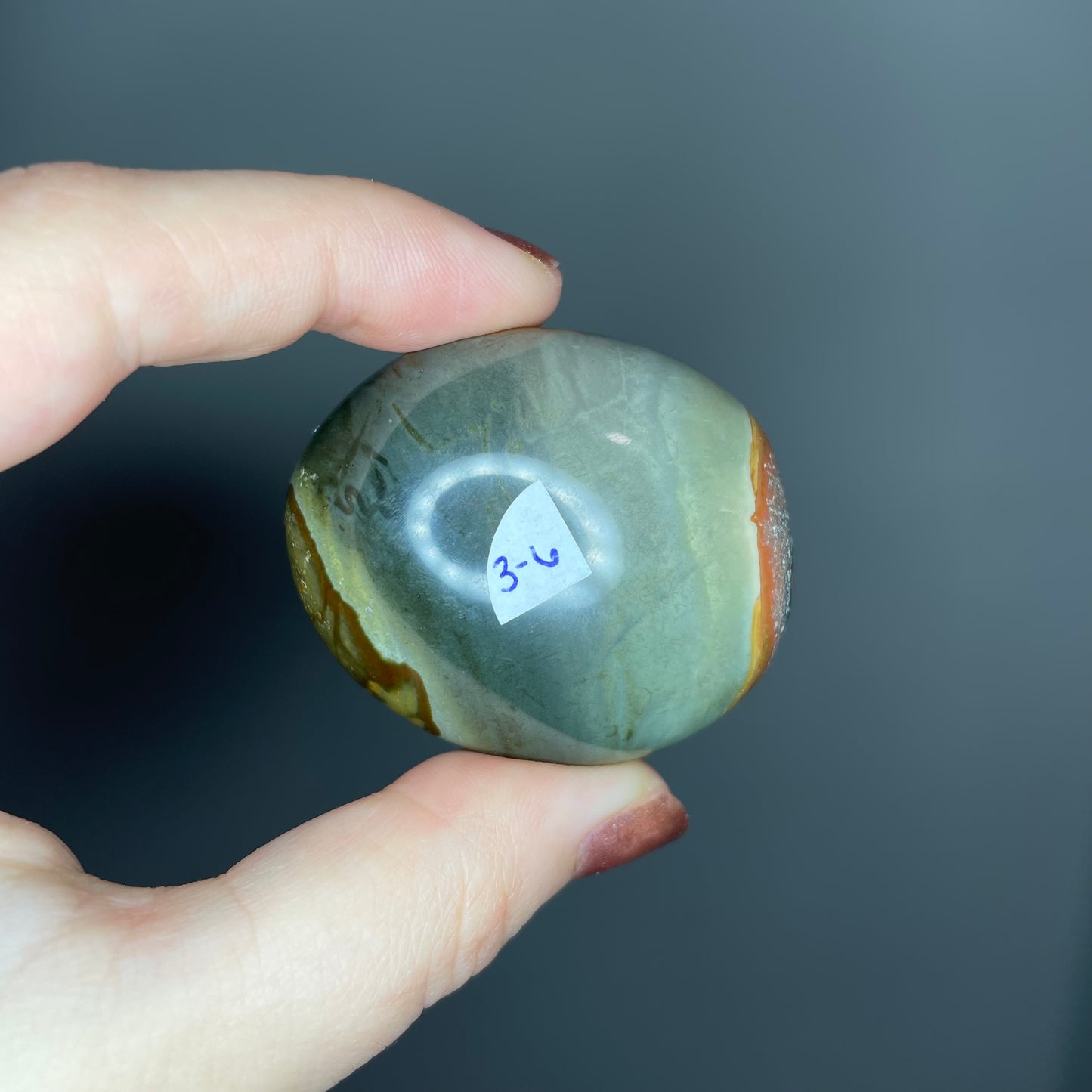 Polychrome Jasper Palm Stones (Less than $5)