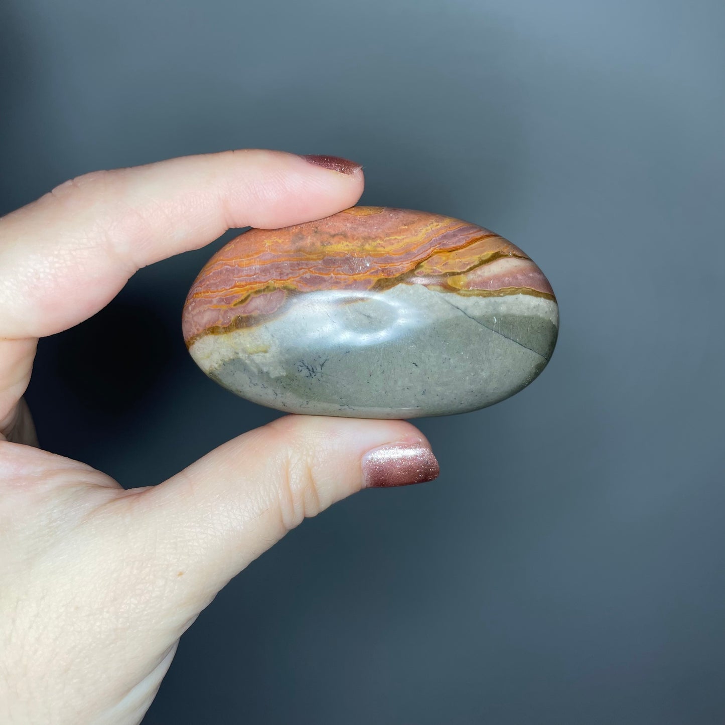Polychrome Jasper Palm Stones (Less than $5)