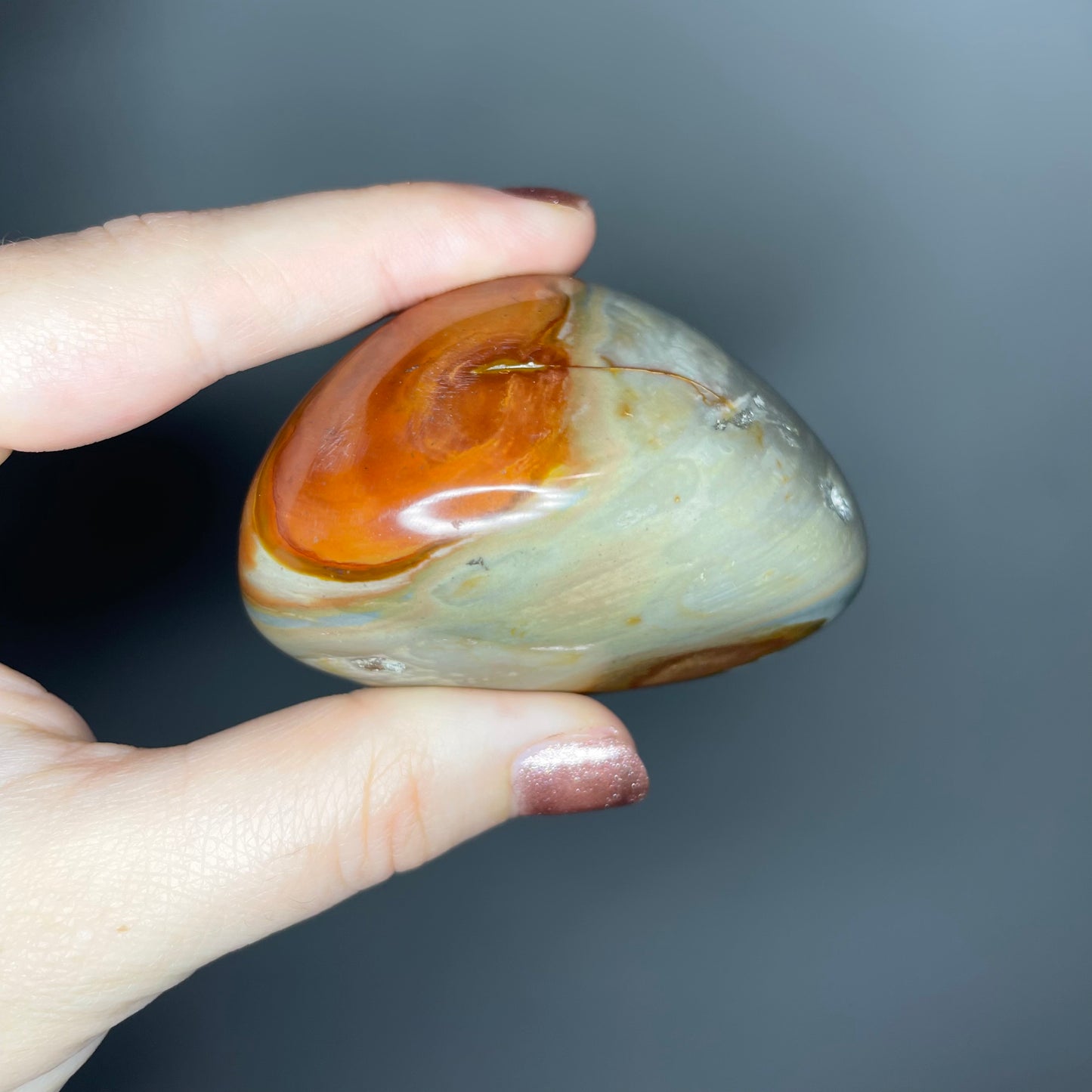 Polychrome Jasper Palm Stones ($5-6)