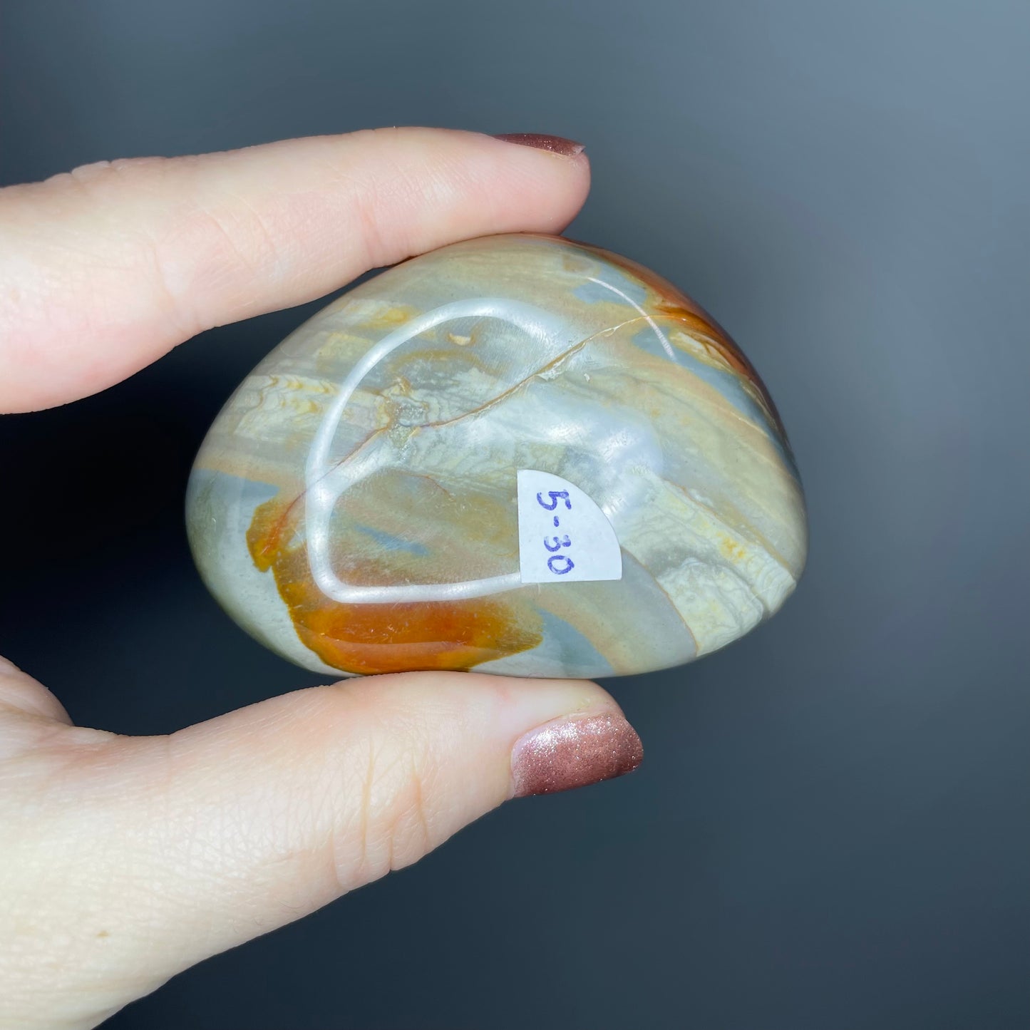 Polychrome Jasper Palm Stones ($5-6)