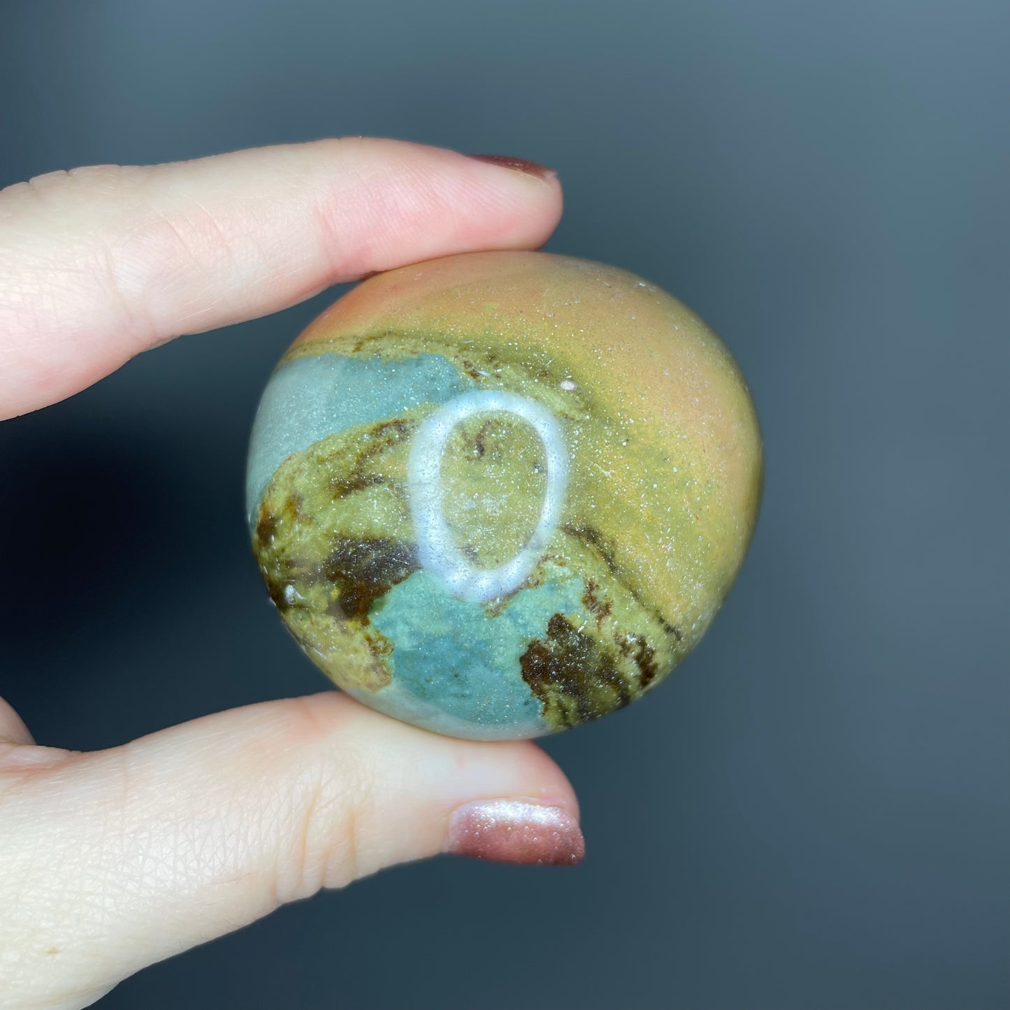 Polychrome Jasper Palm Stones ($5-6)