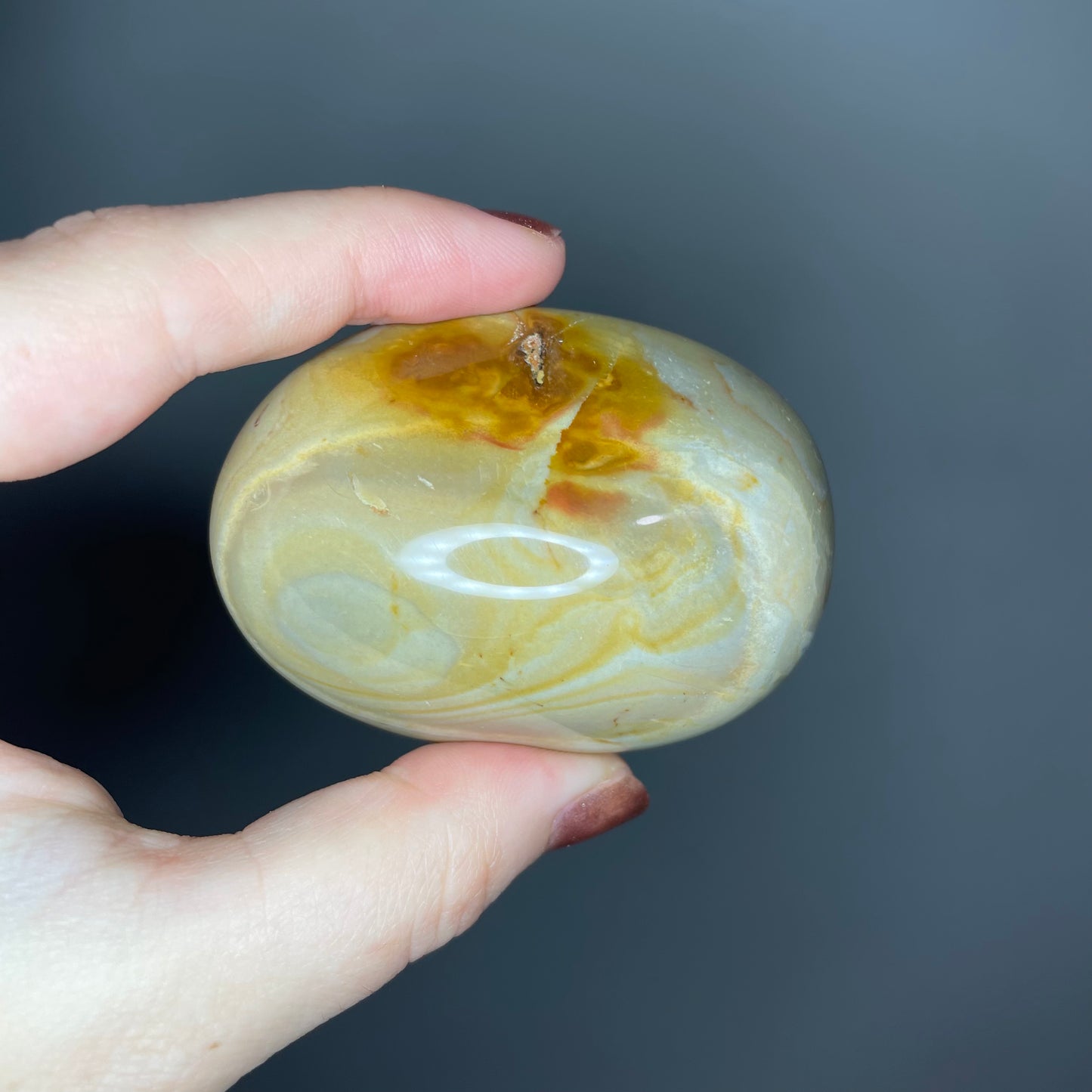Polychrome Jasper Palm Stones ($5-6)