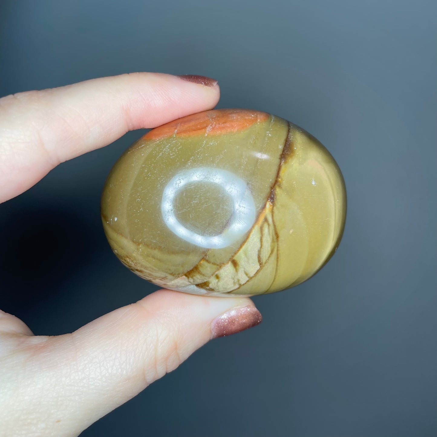 Polychrome Jasper Palm Stones ($5-6)