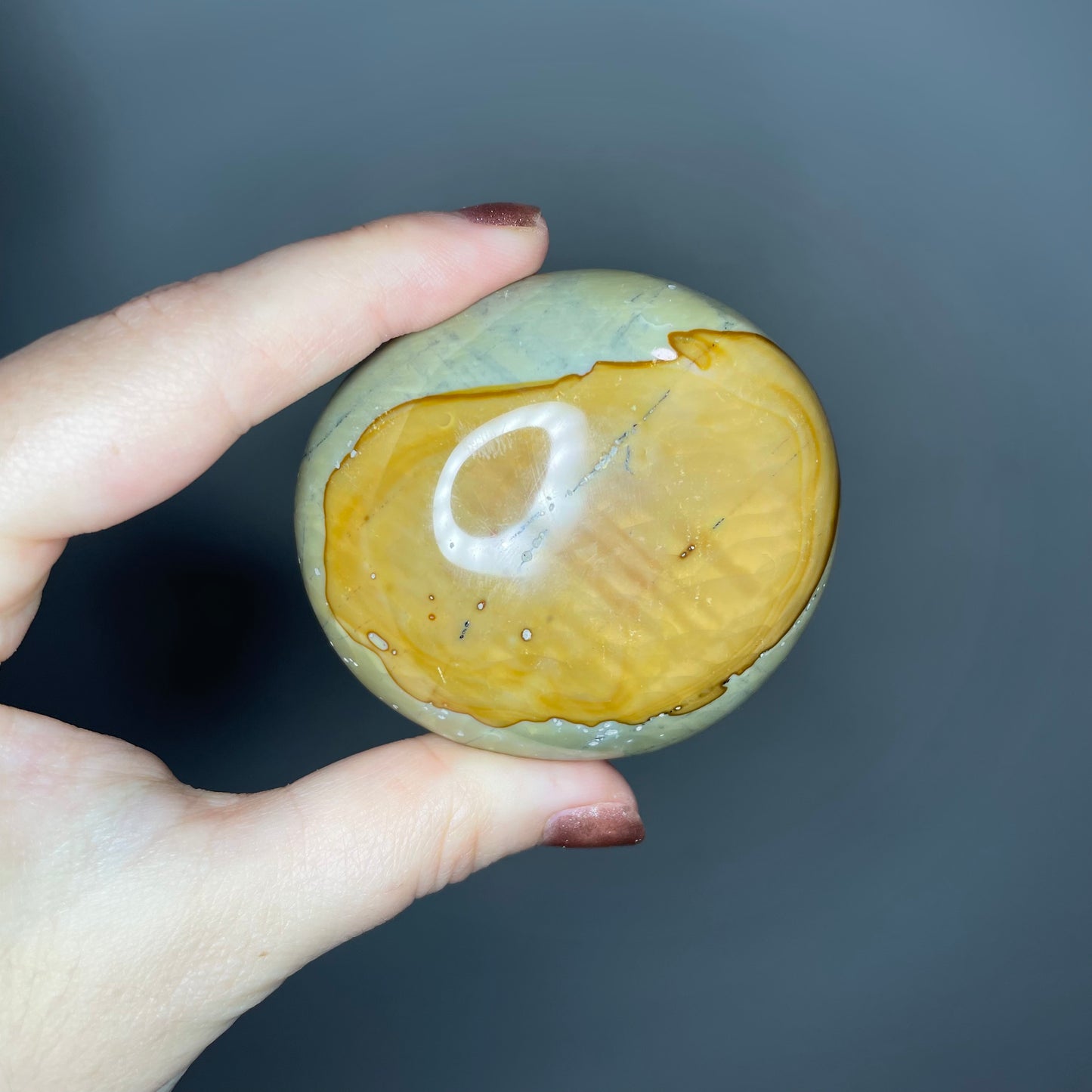 Polychrome Jasper Palm Stones ($5-6)