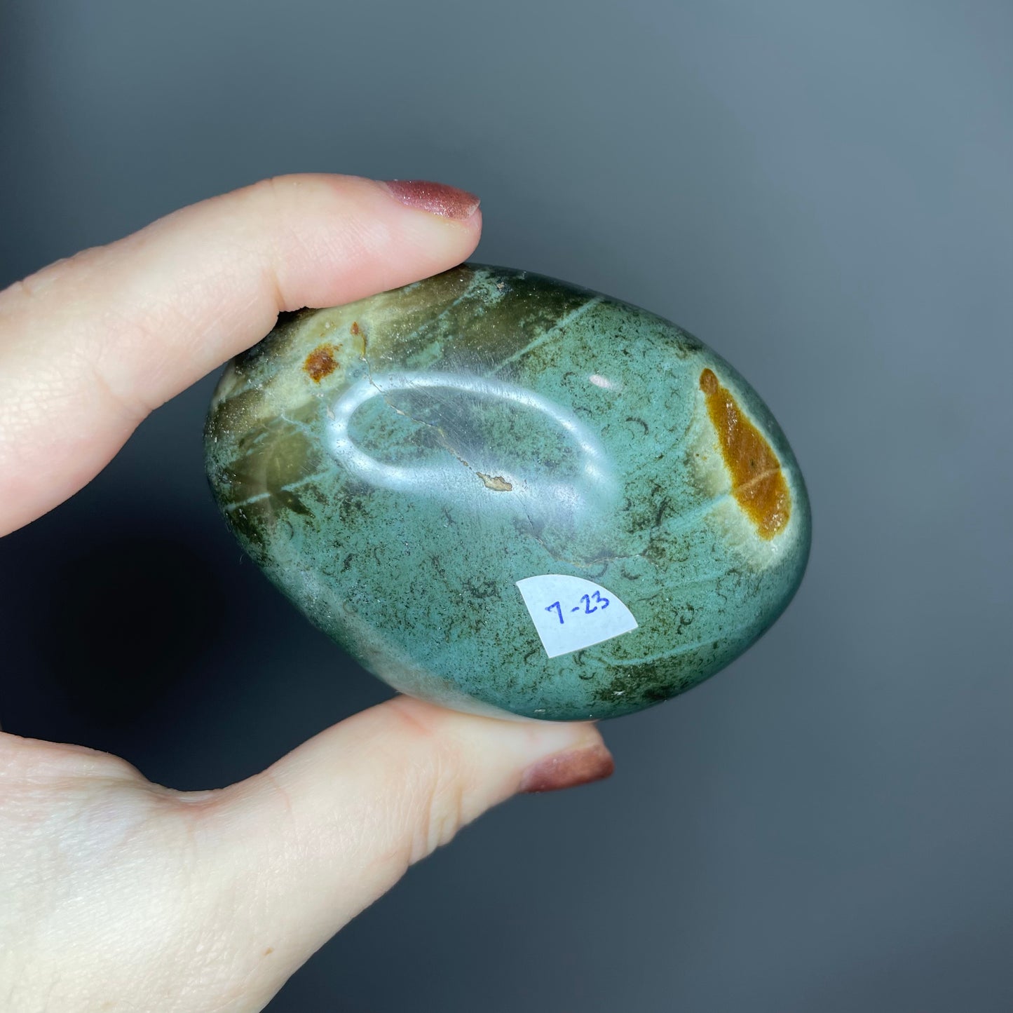 Polychrome Jasper Palm Stones ($7-10)