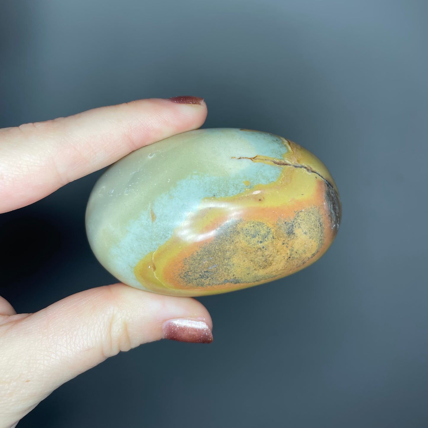 Polychrome Jasper Palm Stones ($7-10)