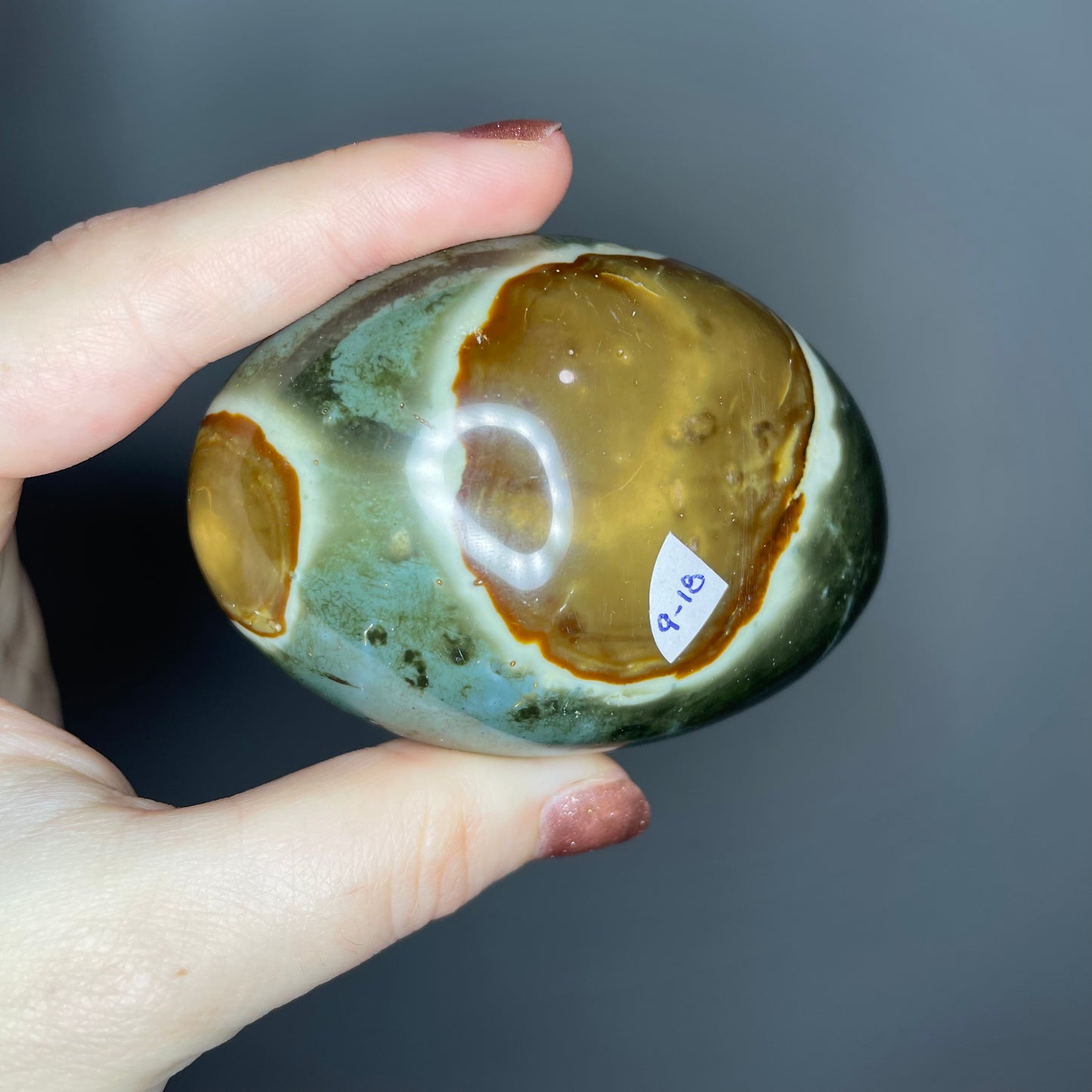 Polychrome Jasper Palm Stones ($7-10)