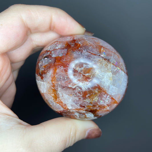 Red Hematoid Quartz Palm Stones