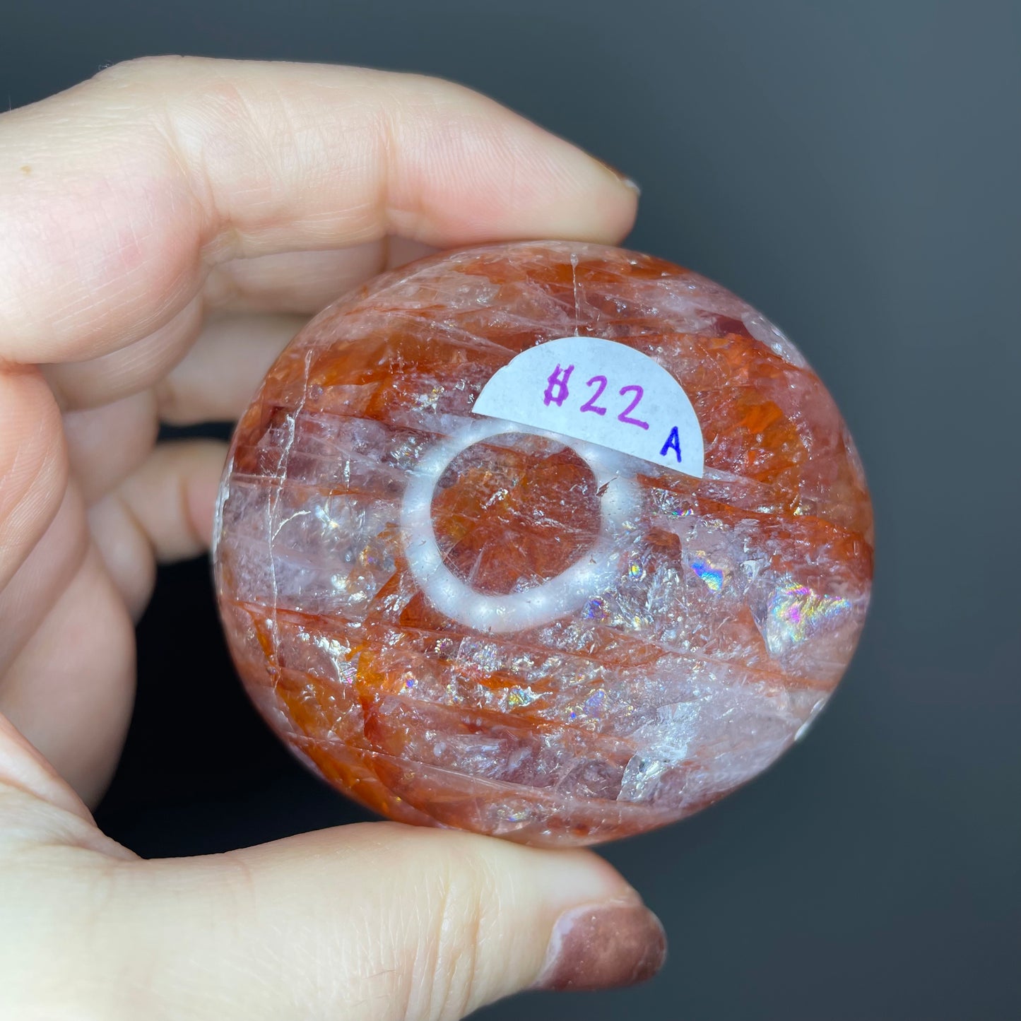 Red Hematoid Quartz Palm Stones