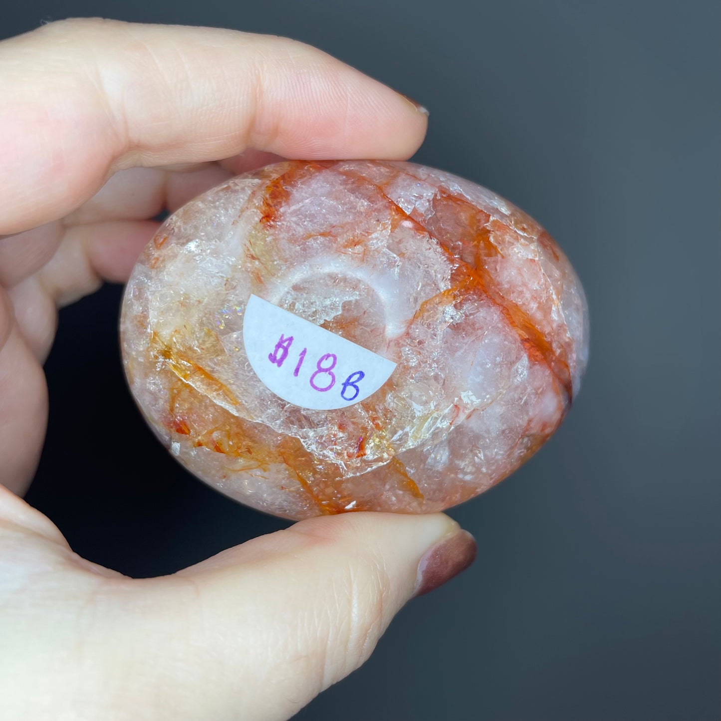 Red Hematoid Quartz Palm Stones