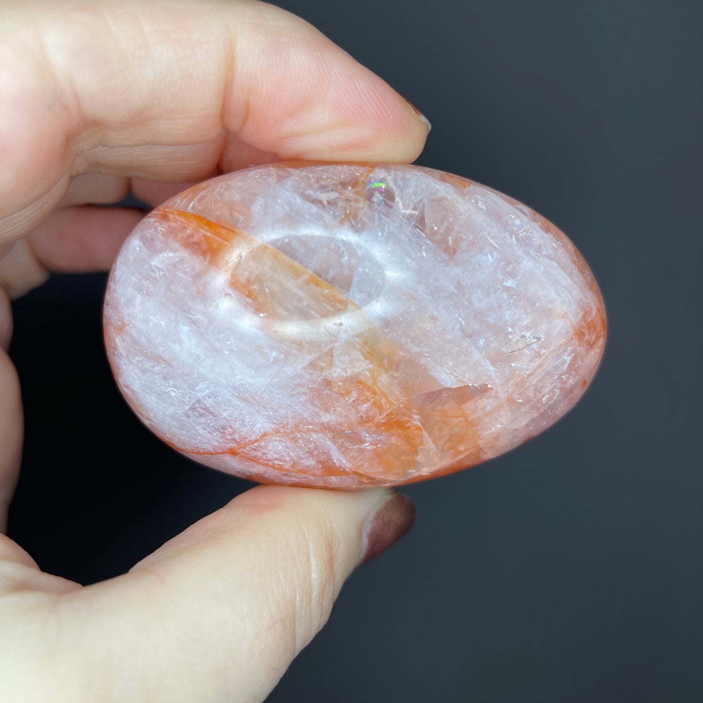 Red Hematoid Quartz Palm Stones