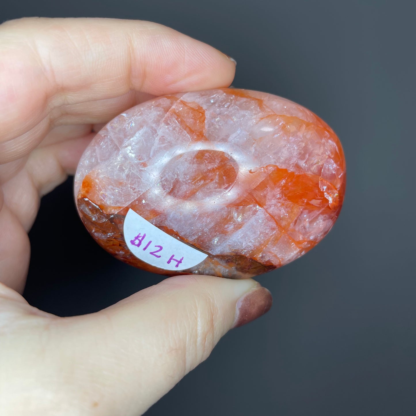 Red Hematoid Quartz Palm Stones