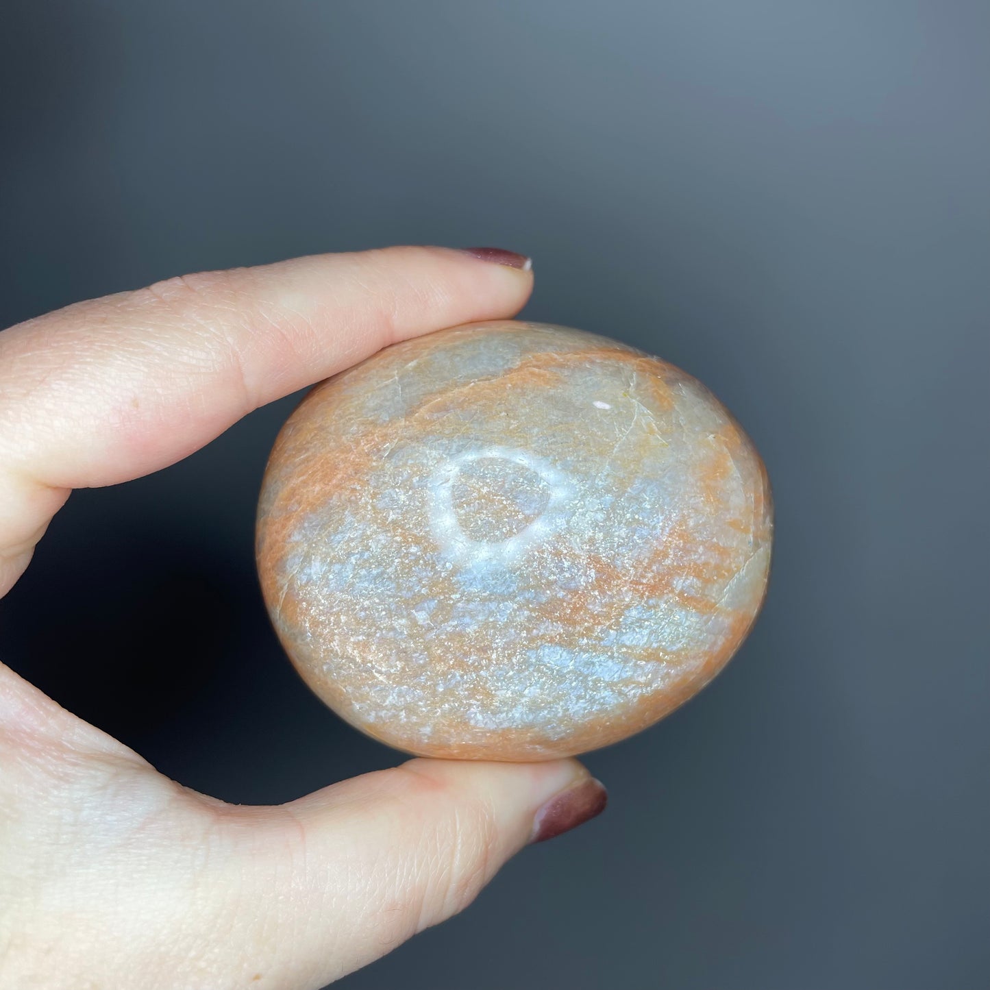 Peach Moonstone Palm Stones (High Quality)