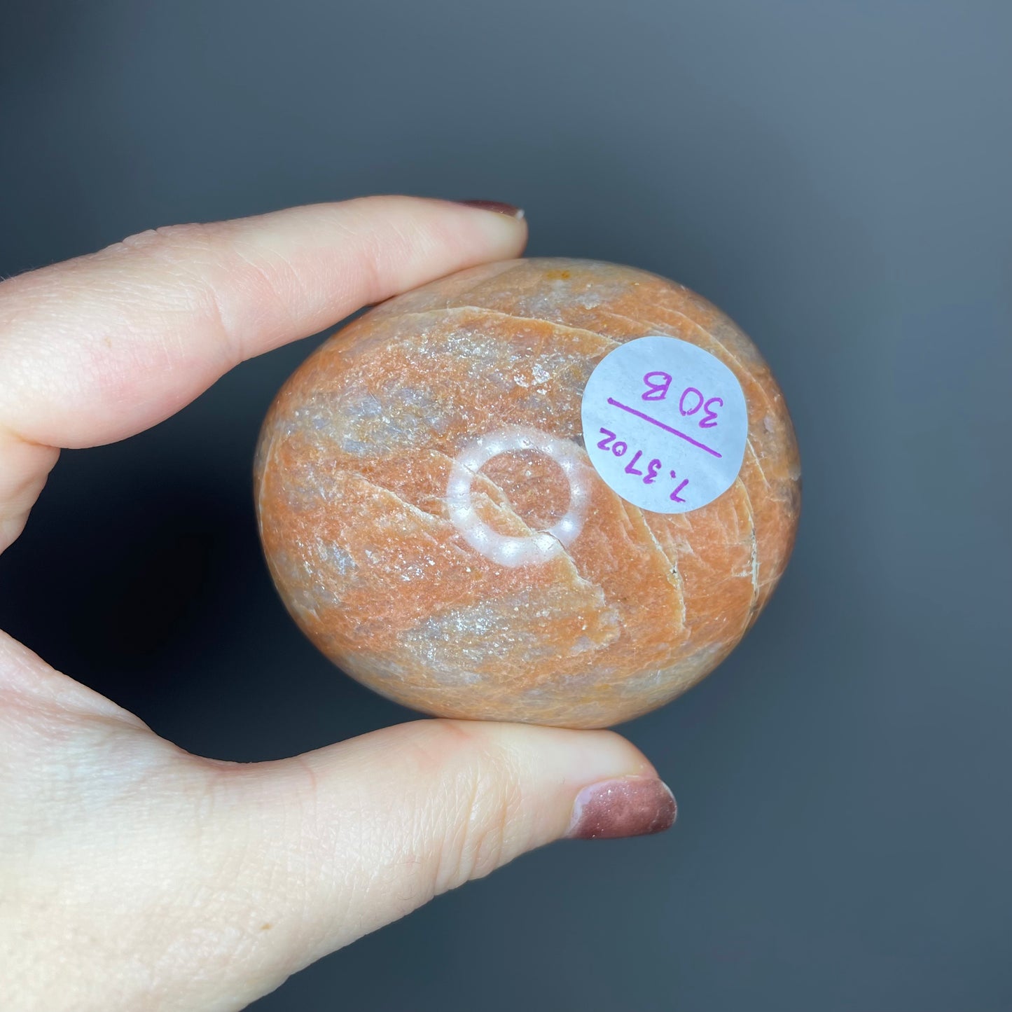 Peach Moonstone Palm Stones (High Quality)