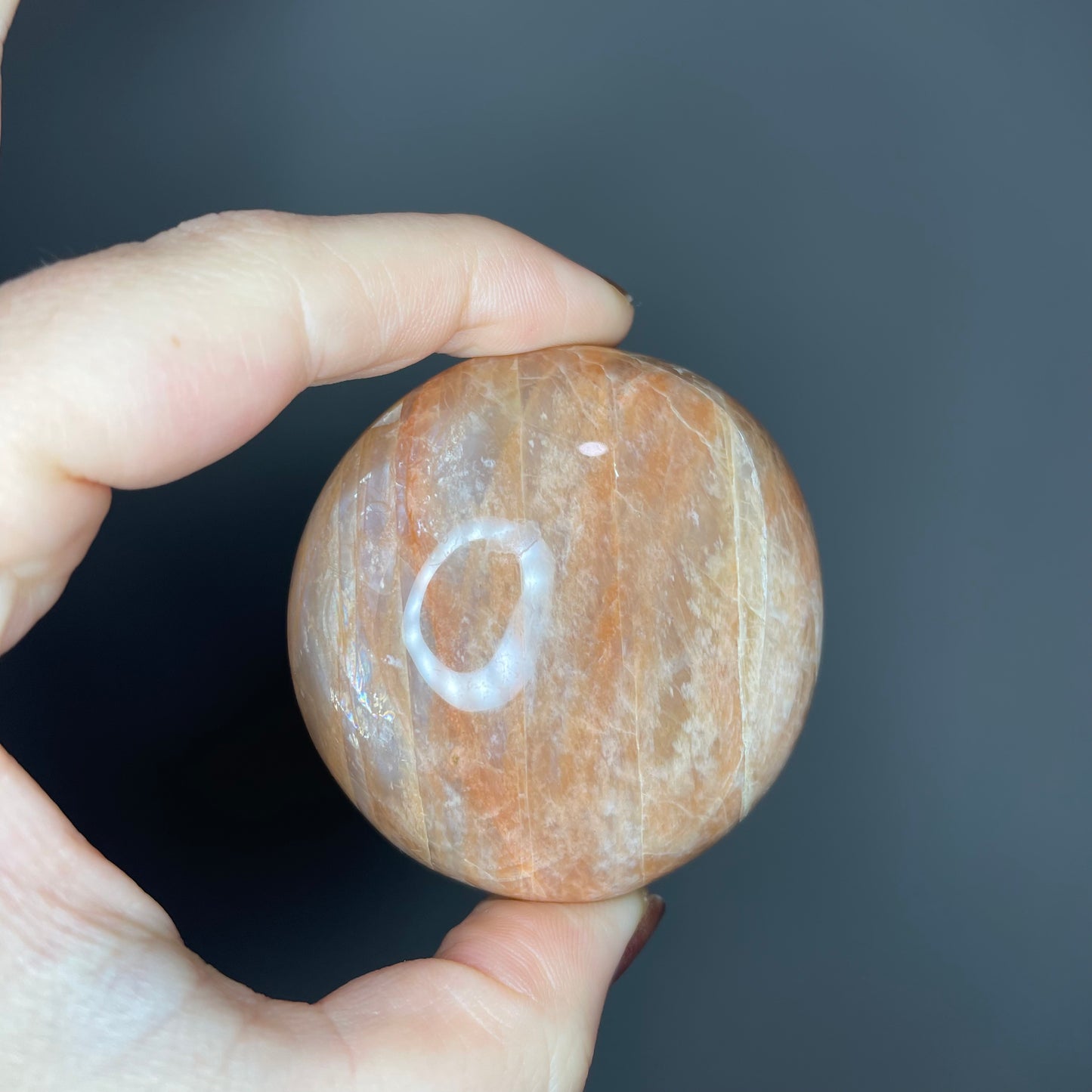 Peach Moonstone Palm Stones (Lower Quality)