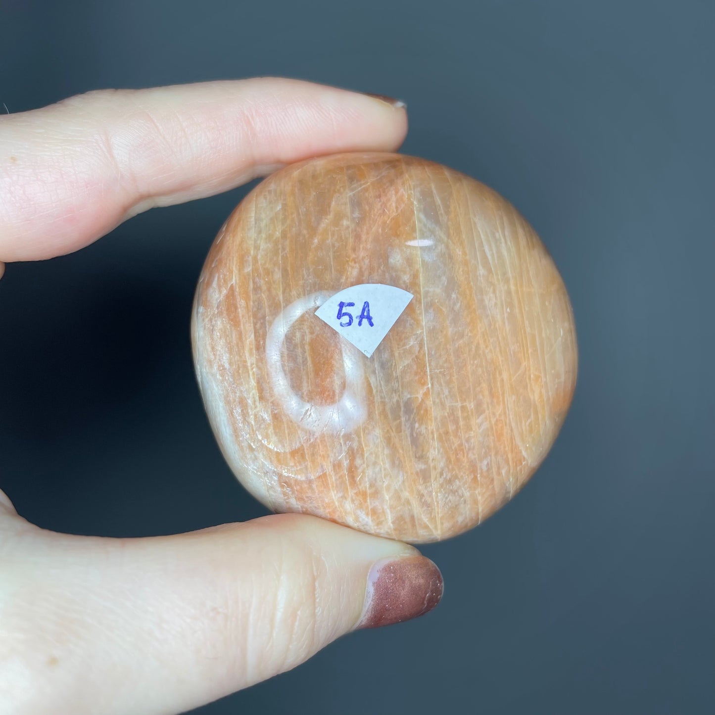 Peach Moonstone Palm Stones (Lower Quality)
