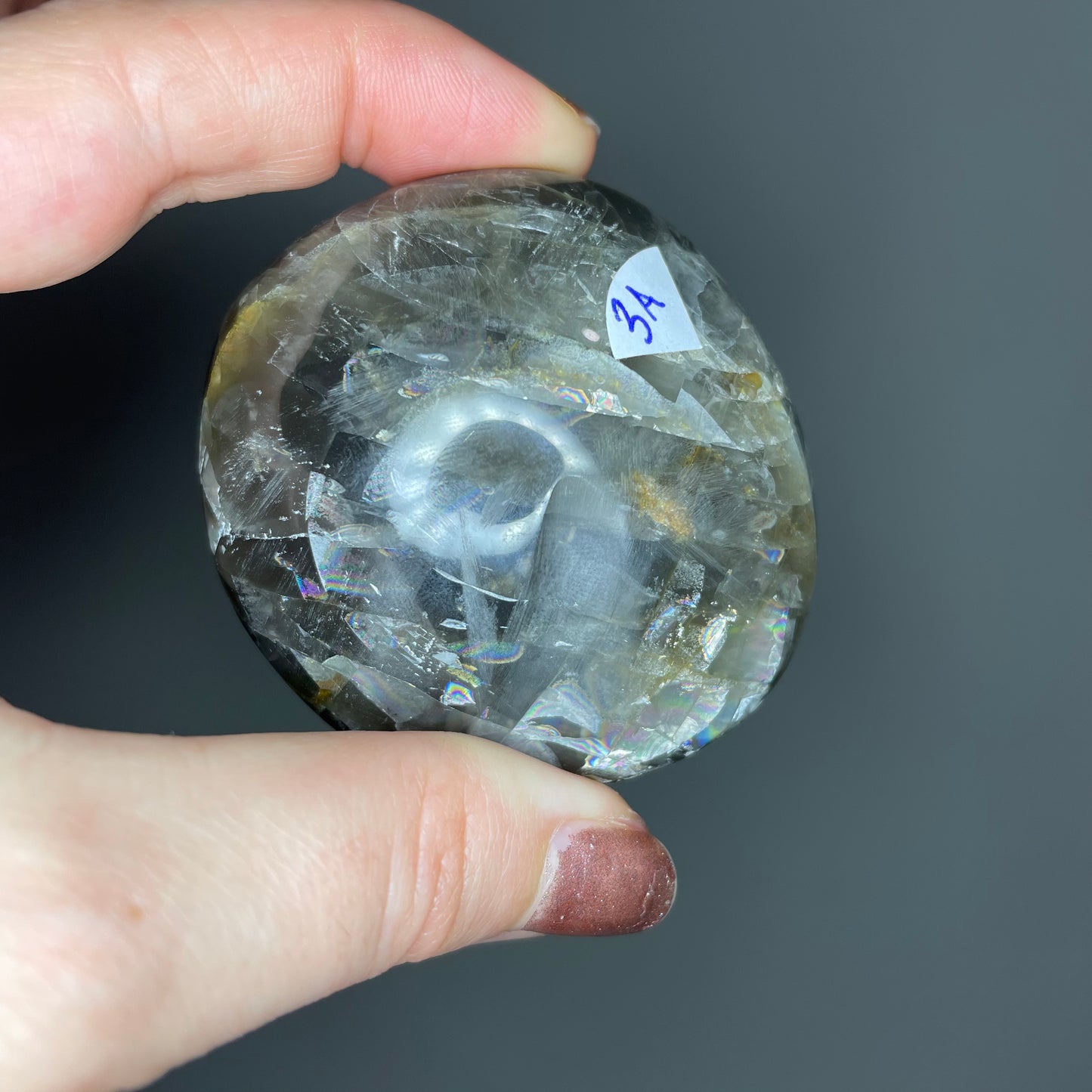 Black Moonstone Palm Stones (Low Quality)