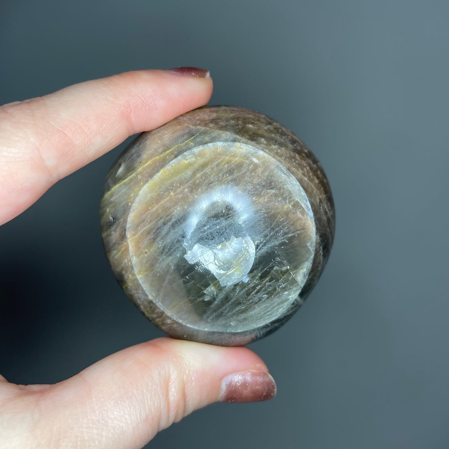 Black Moonstone Palm Stones (Low Quality)