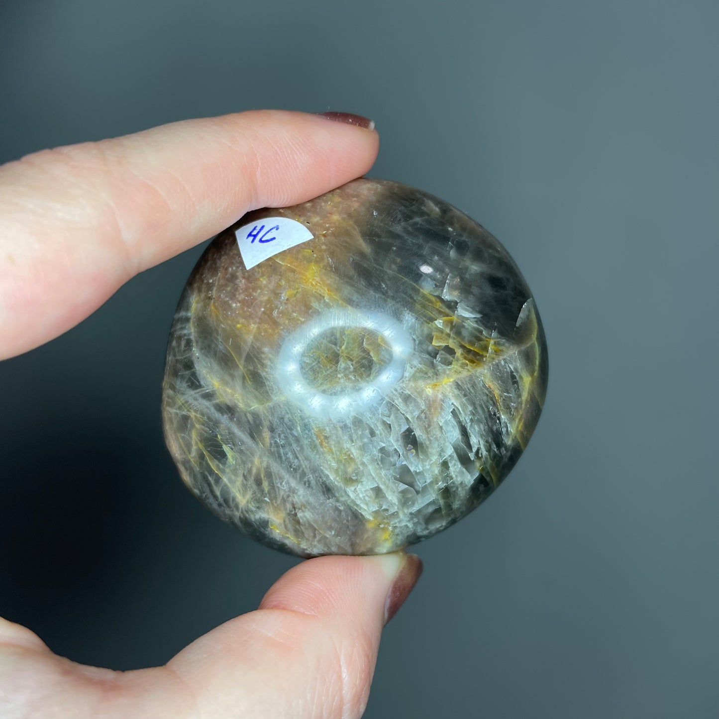 Black Moonstone Palm Stones (Low Quality)