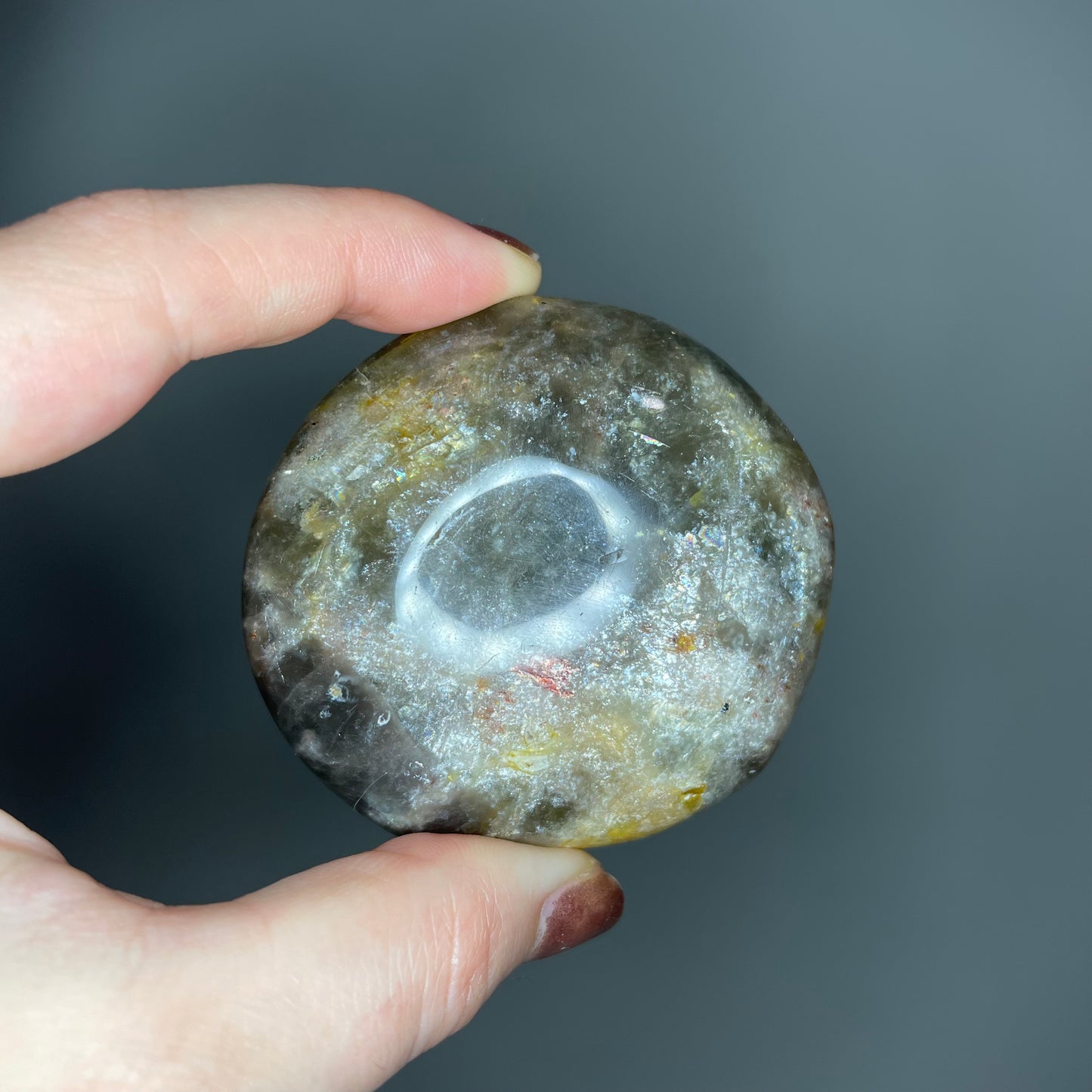 Black Moonstone Palm Stones (Low Quality)