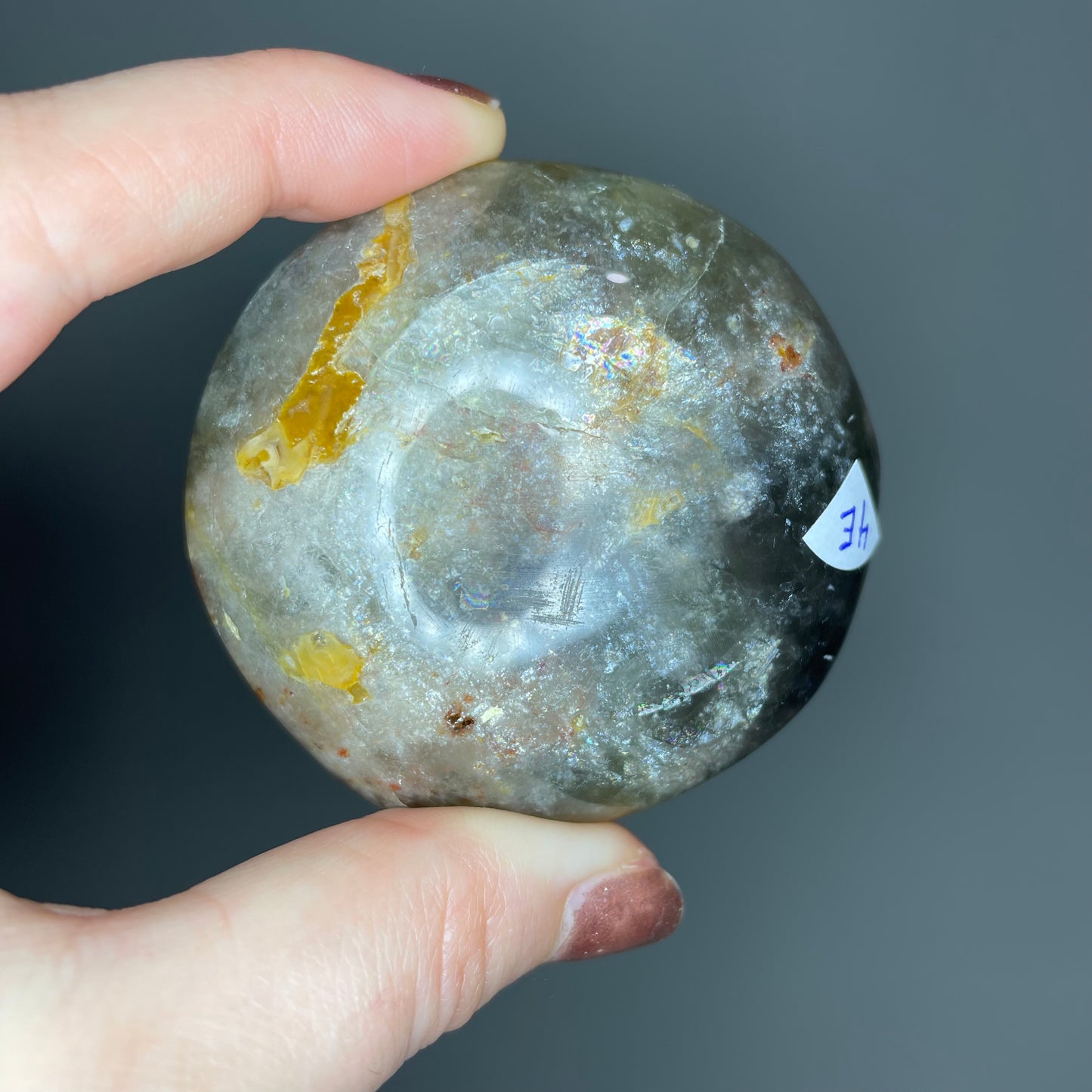 Black Moonstone Palm Stones (Low Quality)