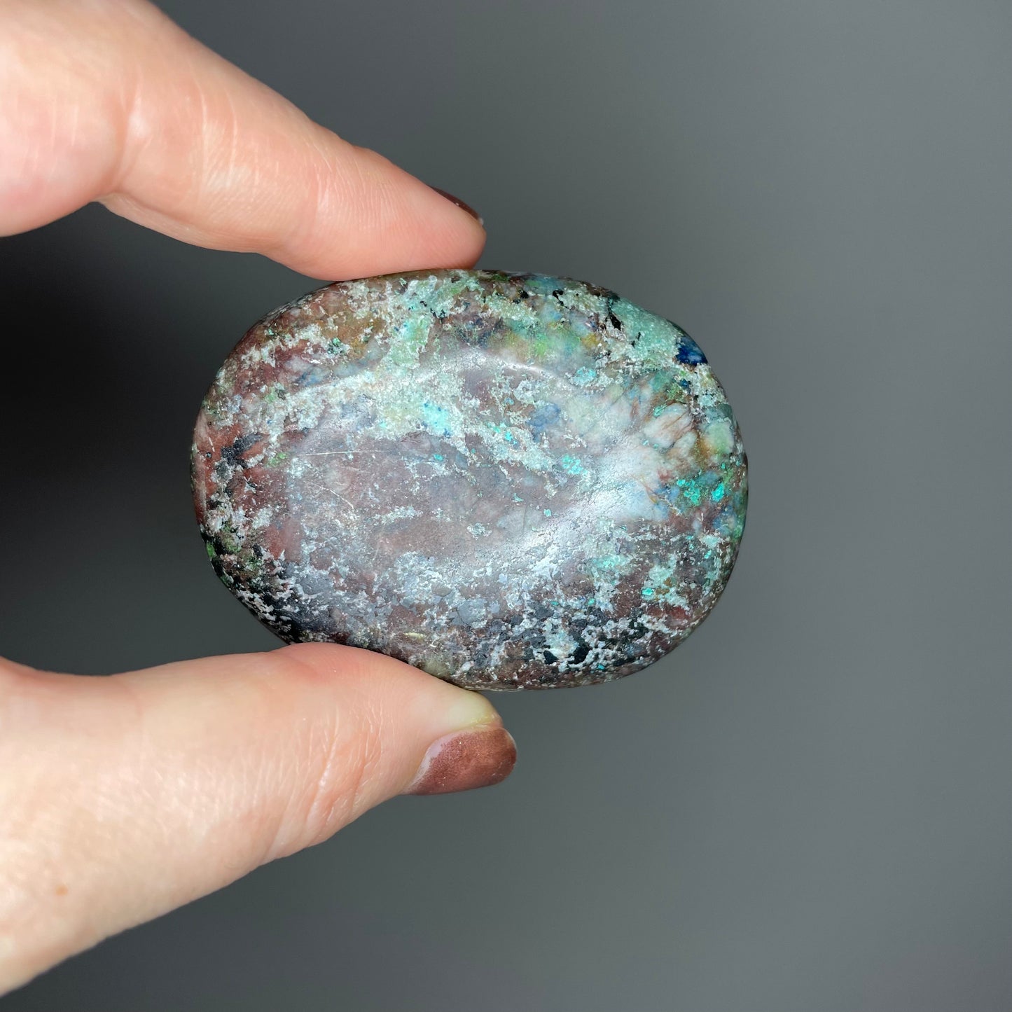 Shattuckite Palm Stones