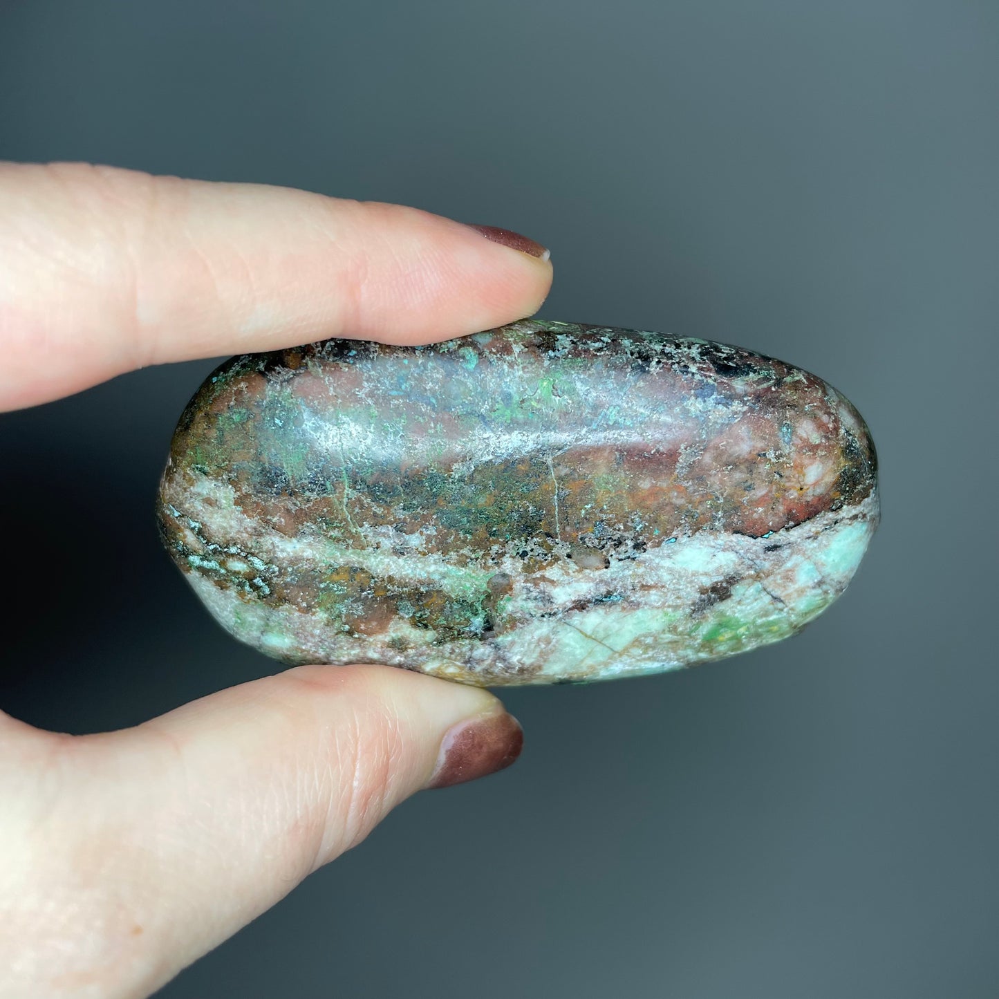 Shattuckite Palm Stones