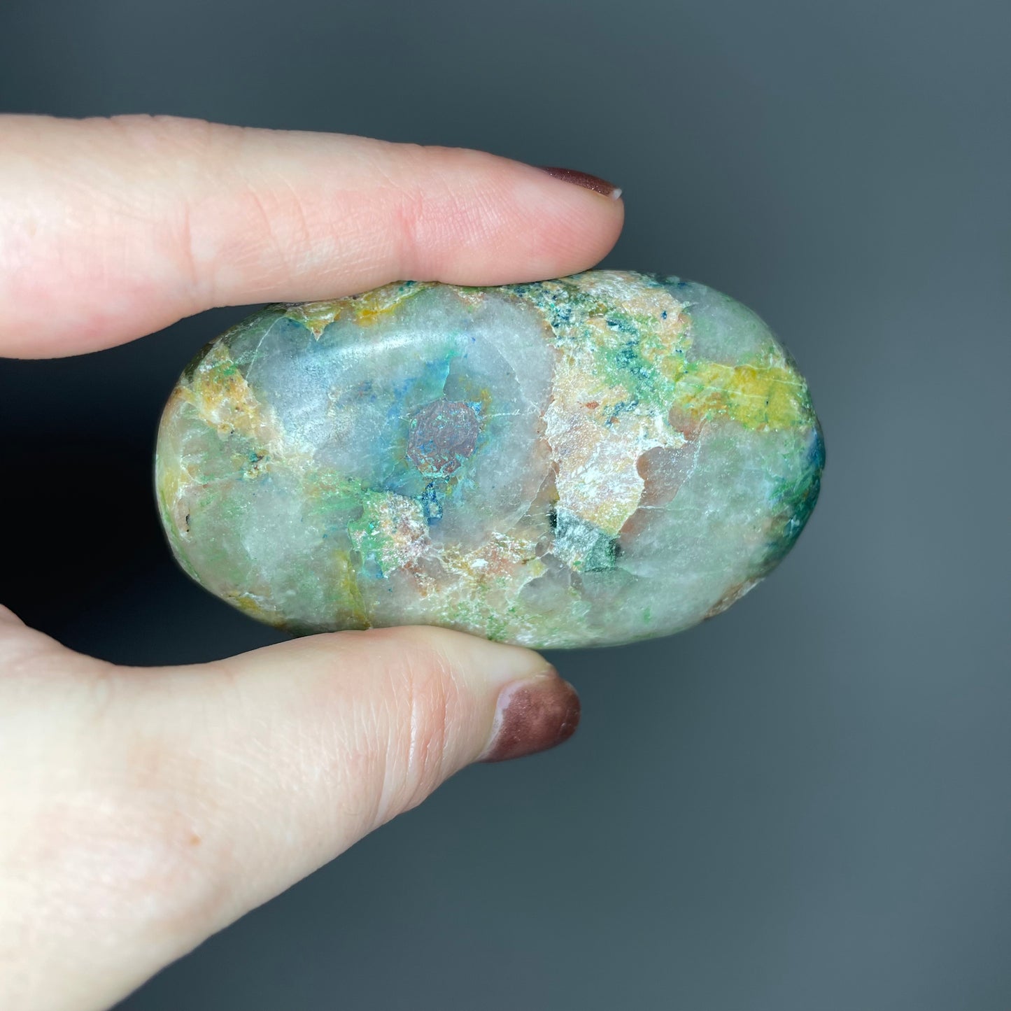 Shattuckite Palm Stones