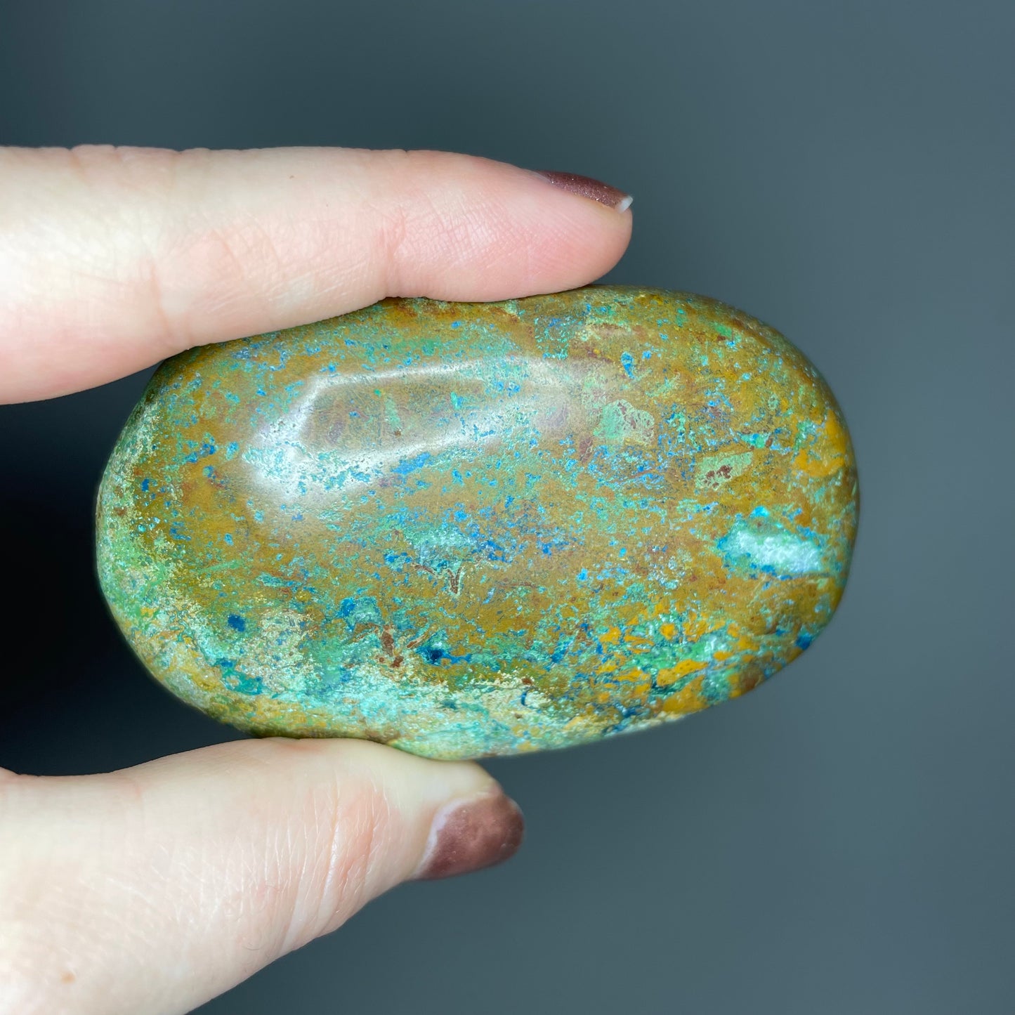 Shattuckite Palm Stones
