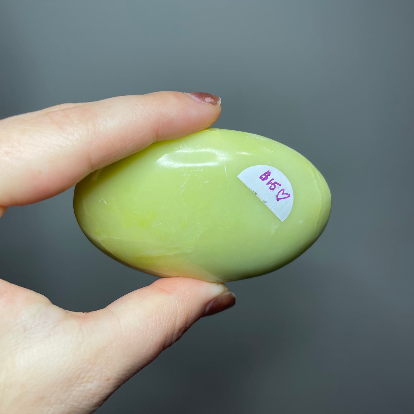 Green Serpentine Palm Stone
