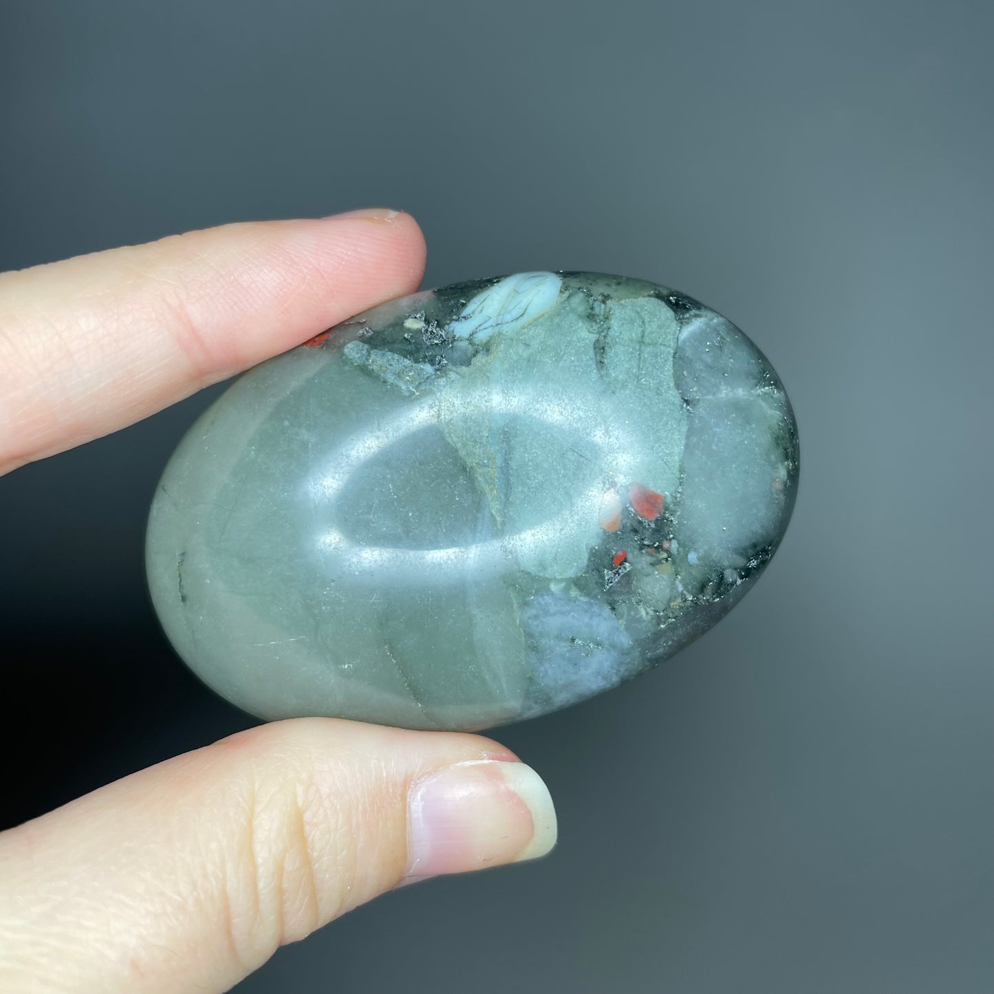 Bloodstone Palm Stones