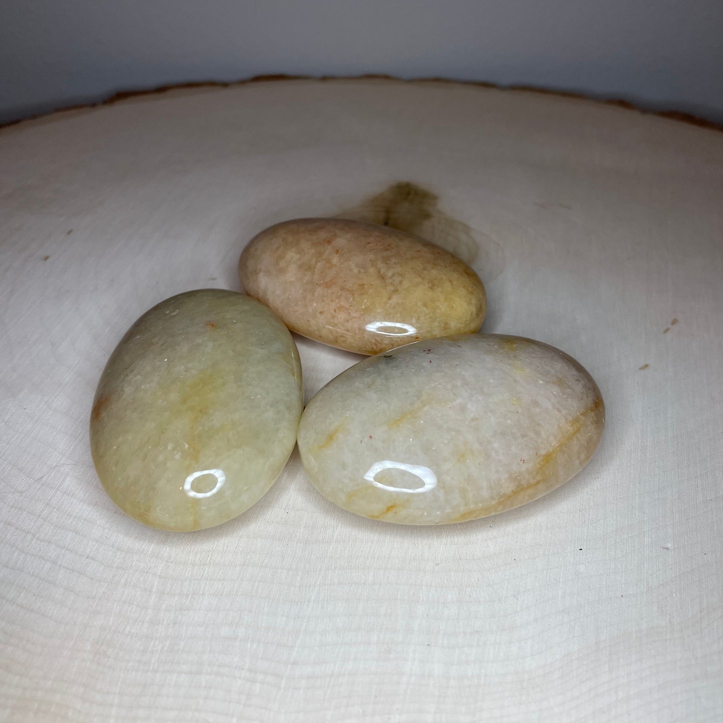 Peach Aventurine Palm Stones