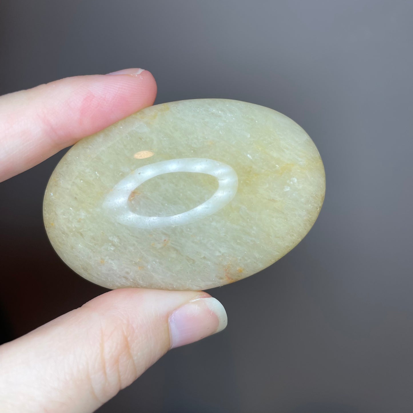 Peach Aventurine Palm Stones