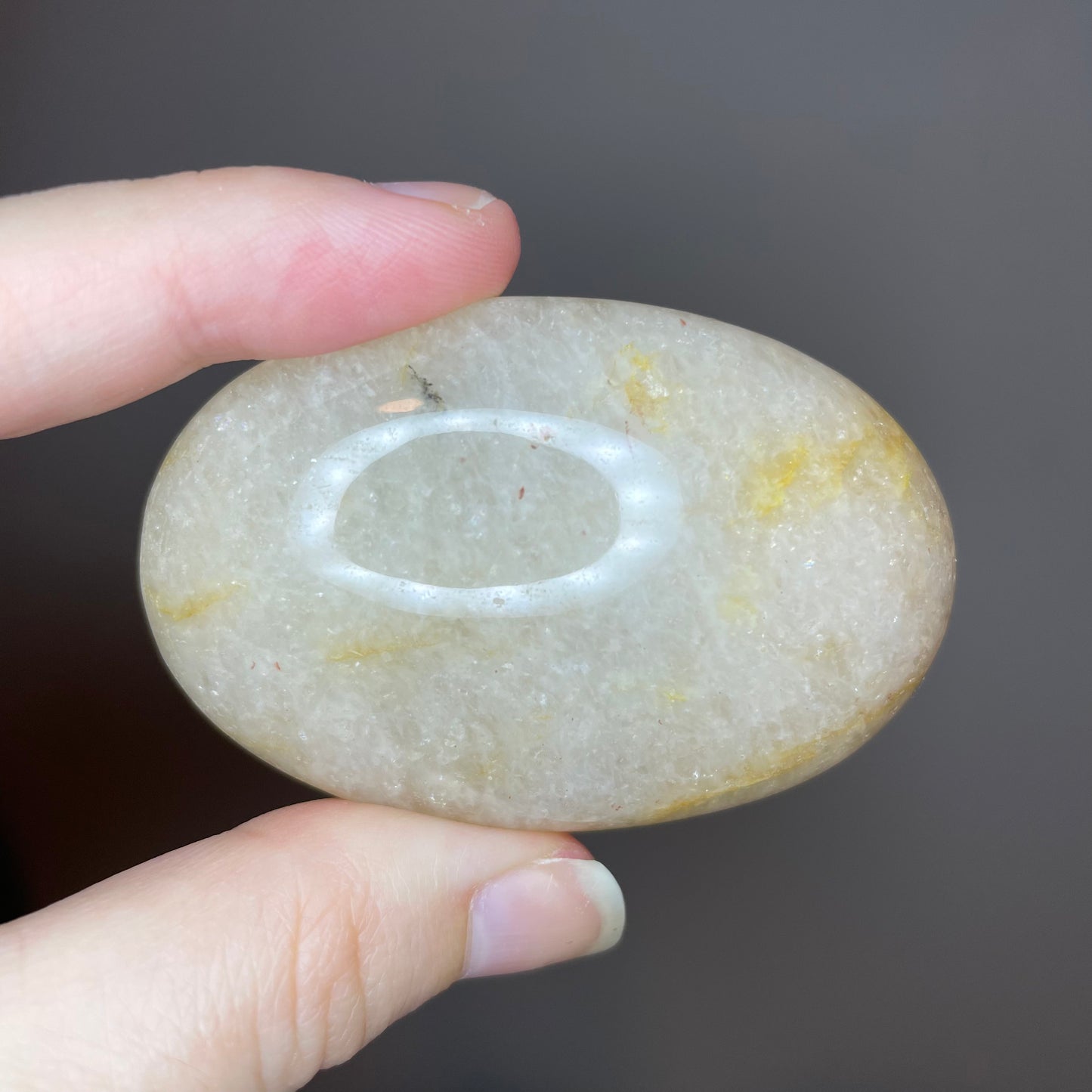 Peach Aventurine Palm Stones