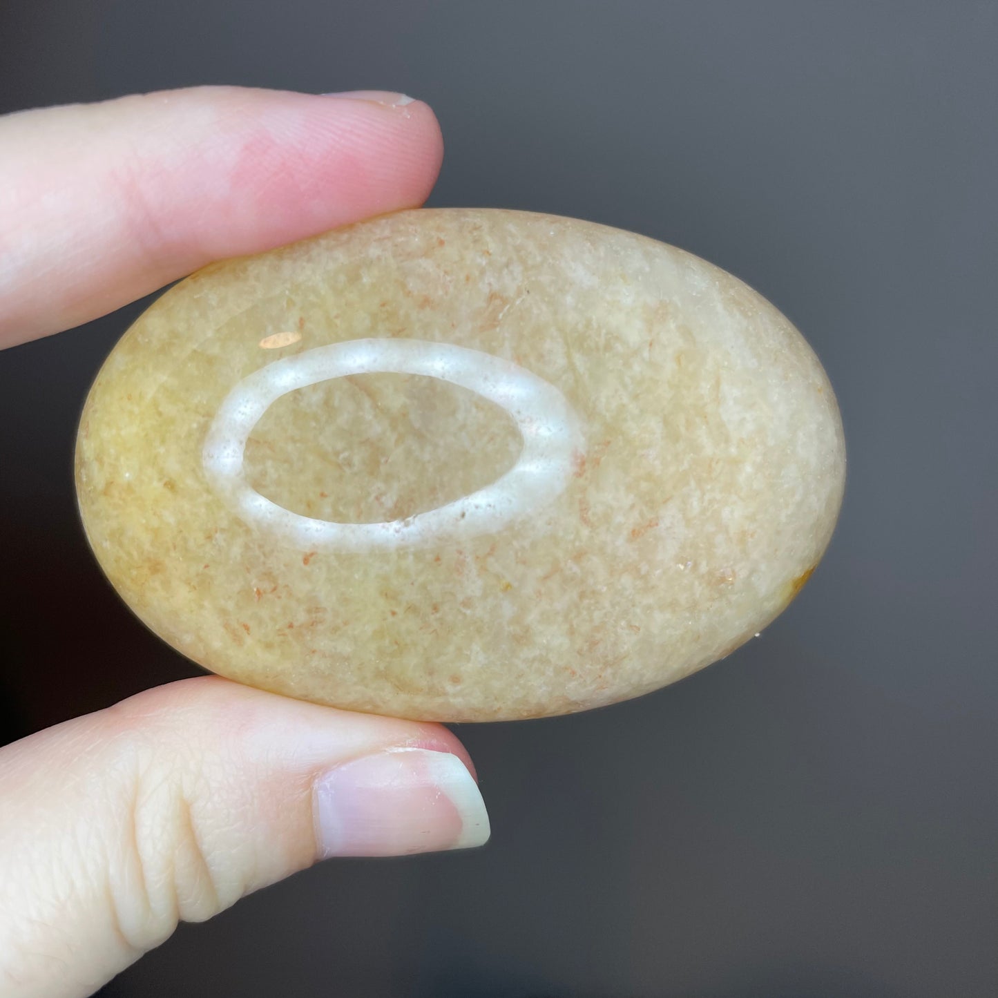 Peach Aventurine Palm Stones