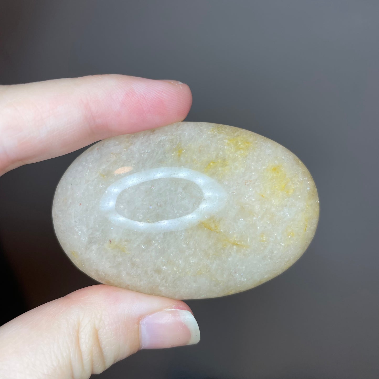 Peach Aventurine Palm Stones