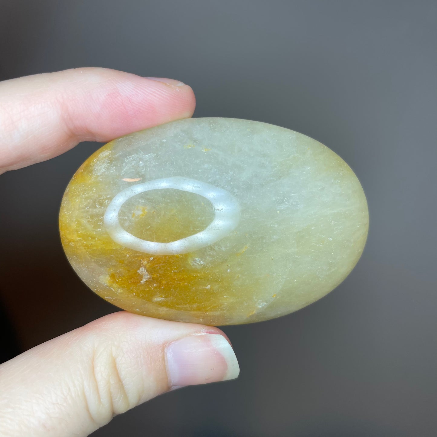 Peach Aventurine Palm Stones