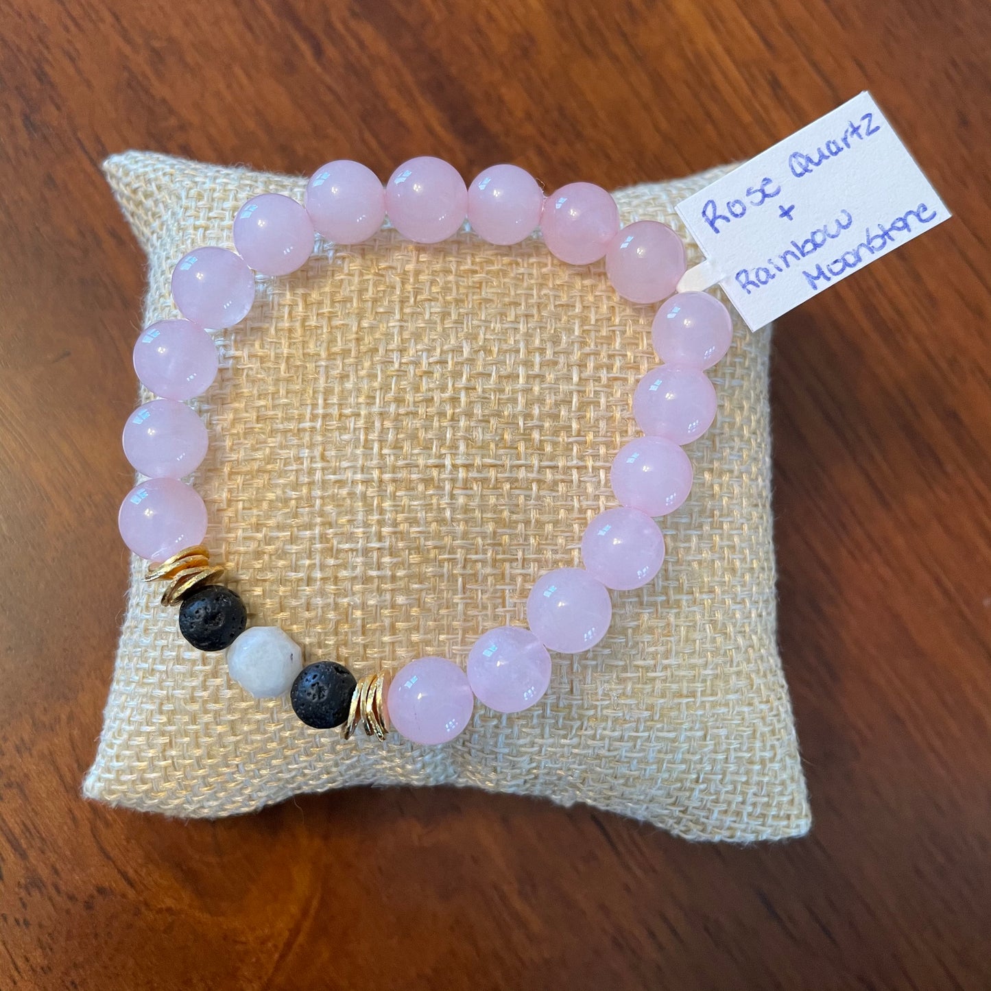 Rose Quartz + Lava Stone Bracelet