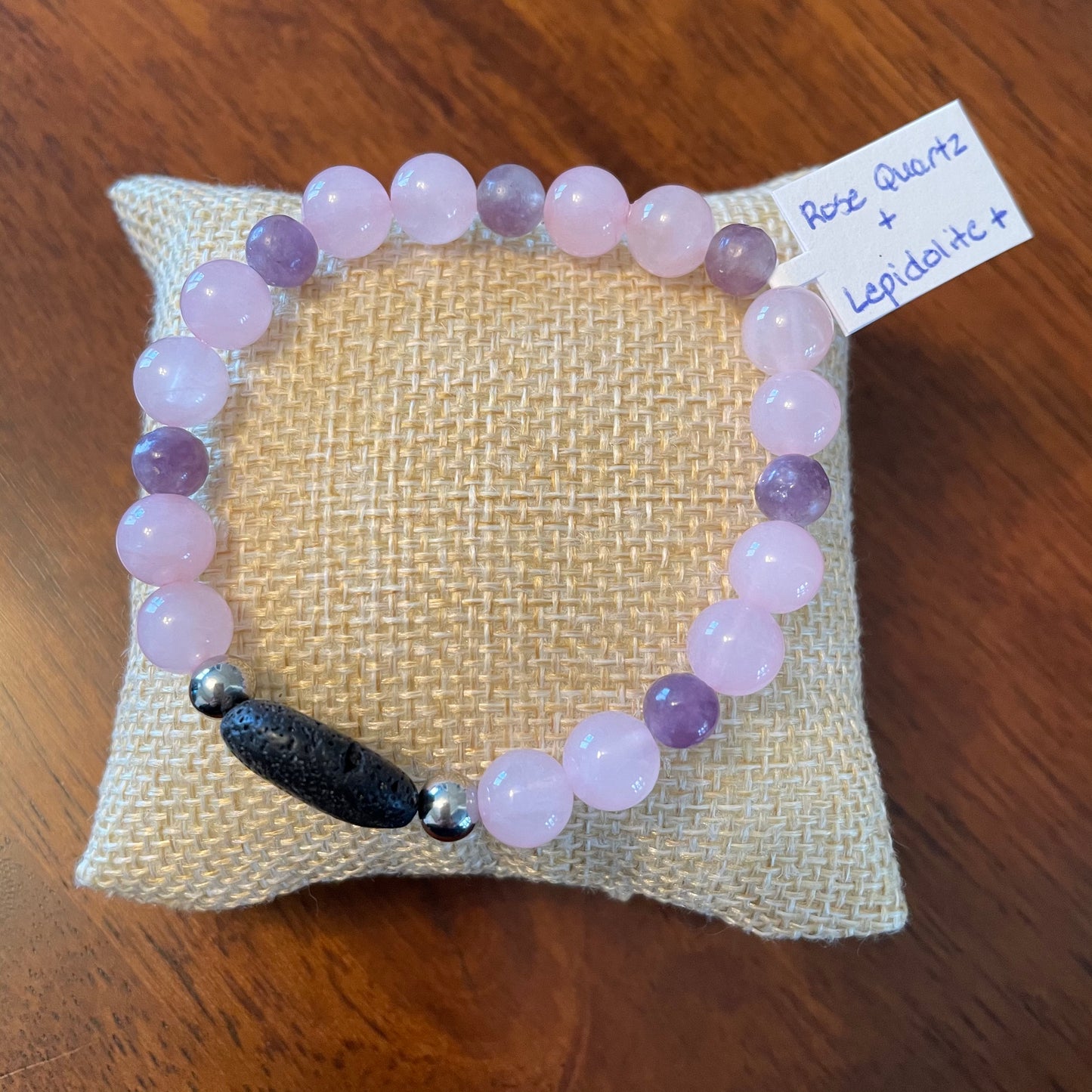 Rose Quartz + Lava Stone Bracelet